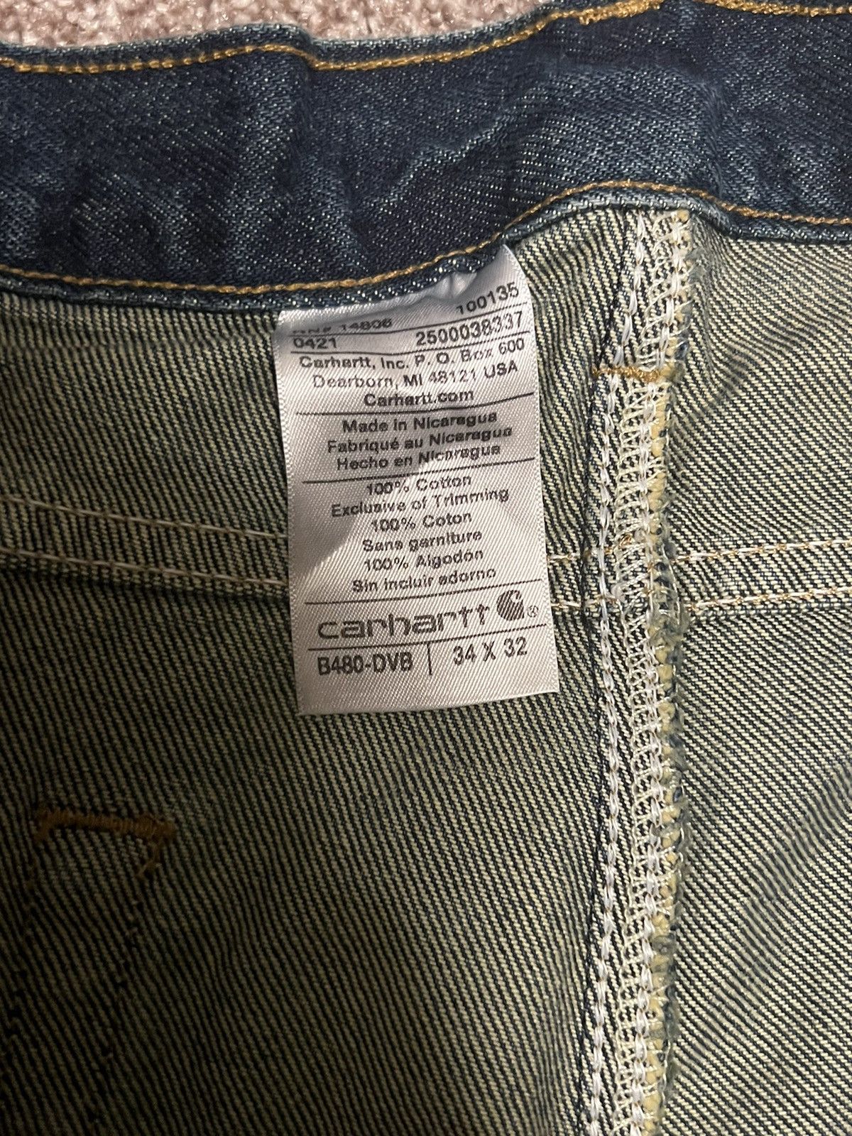 Carhartt × Vintage Carhartt Baggy Jeans Size US 34 / EU 50 - 4 Thumbnail