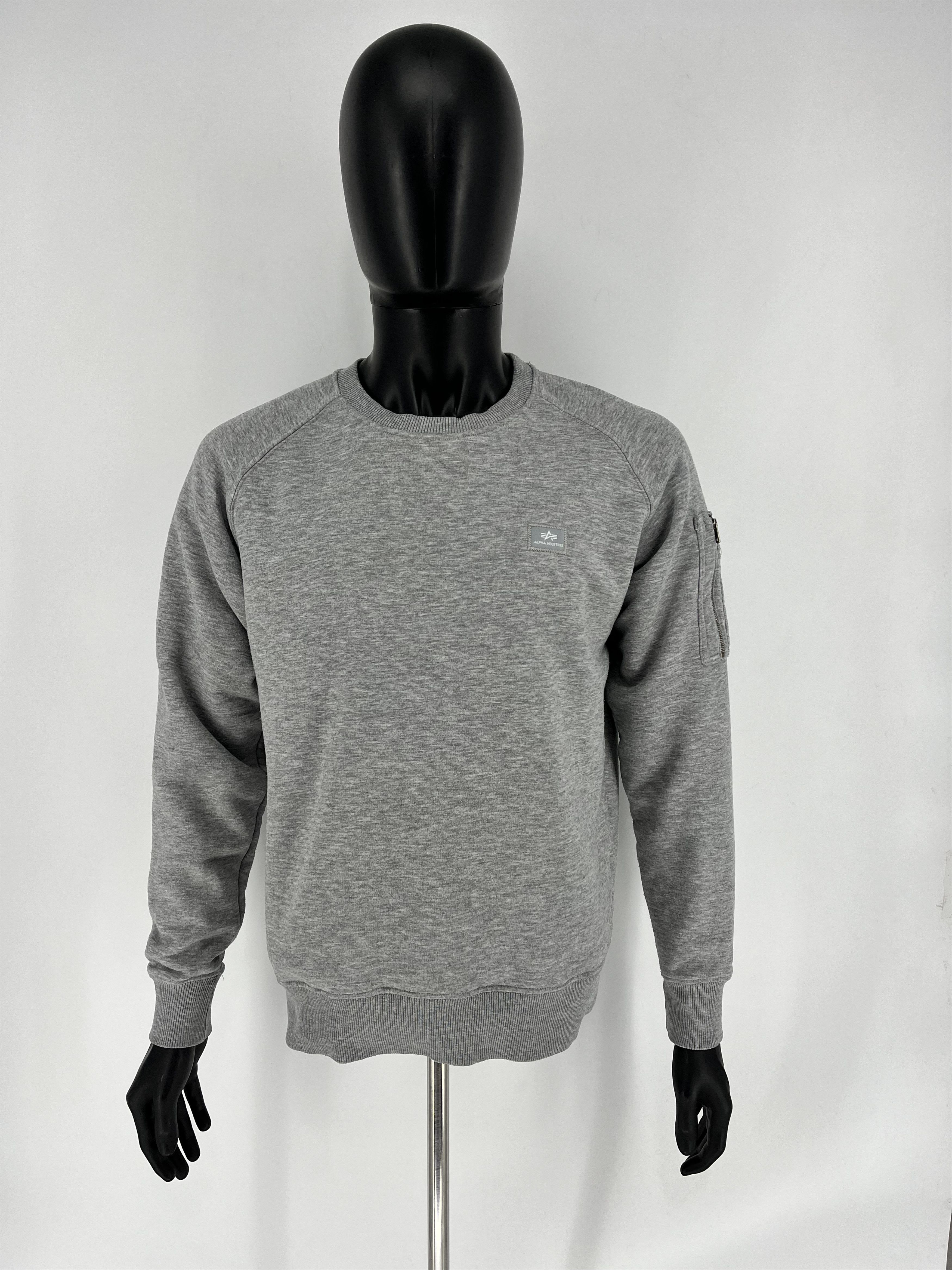 Alpha Industries × Vintage Alpha Industries Grey Sweatshirt With Tape Size M Size US M / EU 48-50 / 2 - 2 Thumbnail