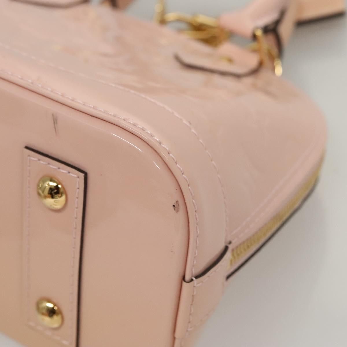 Louis Vuitton LOUIS VUITTON Vernis Alma BB Hand Bag Pink Rose Valerine Size ONE SIZE - 13 Thumbnail