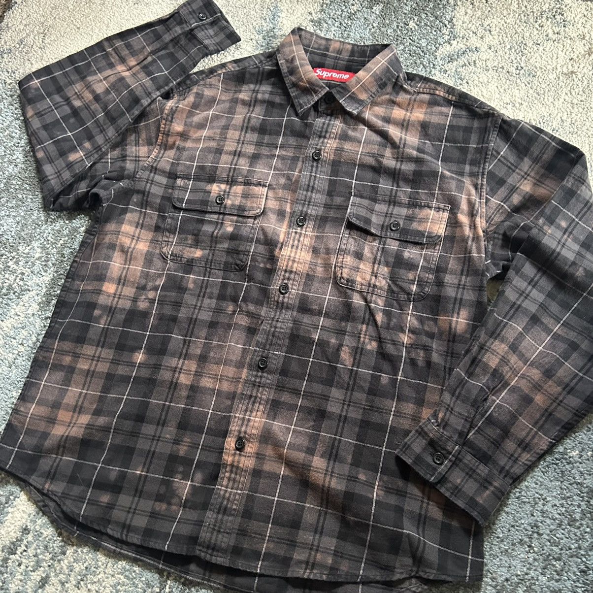 Supreme 1973 THE EXORCiST TARTAN PLAiD FLANNEL SHiRT ACiD WASH BLACK Size US L / EU 52-54 / 3 - 6 Thumbnail