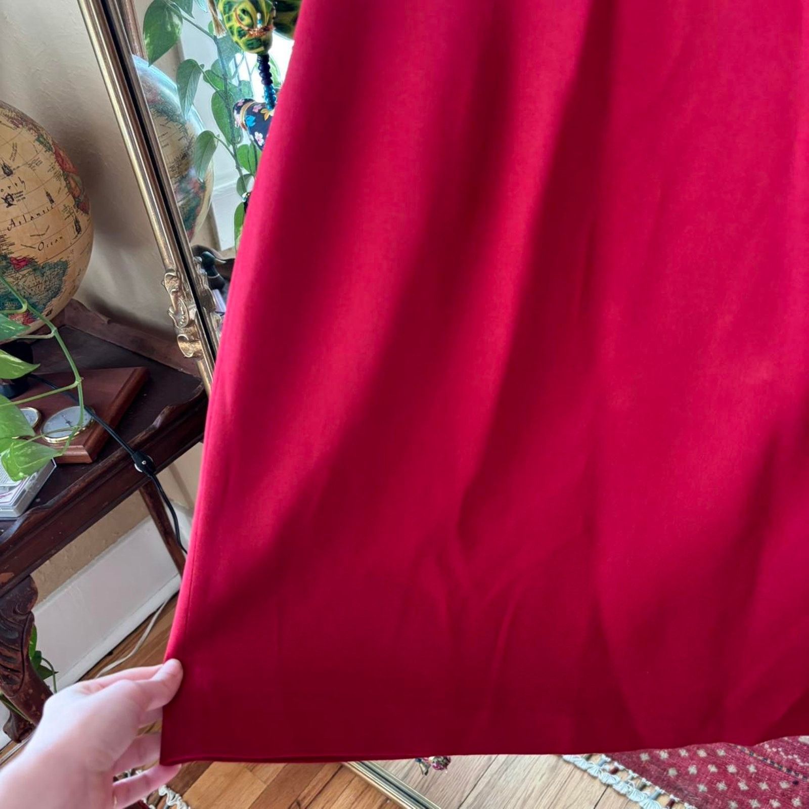 Ann Taylor Vintage 90s Ann Taylor Red Button Back Dress 6 Retro Classic Size M / US 6-8 / IT 42-44 - 6 Thumbnail