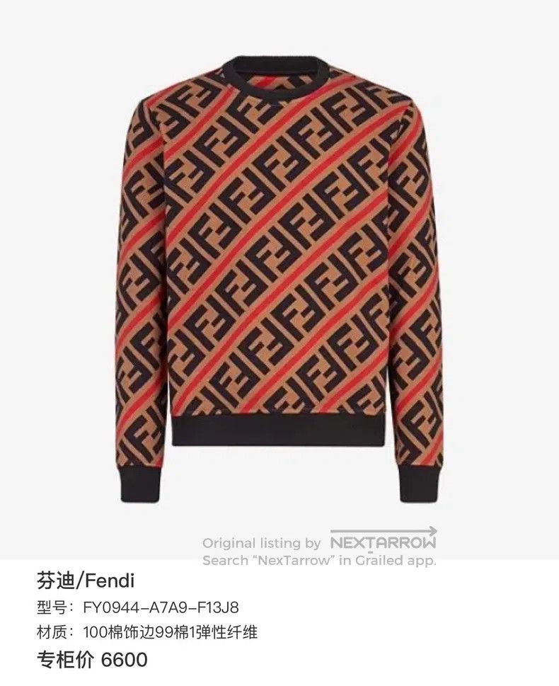 Fendi Fendi Brown, double F monogram all-over print, unisex Size US M / EU 48-50 / 2 - 5 Thumbnail