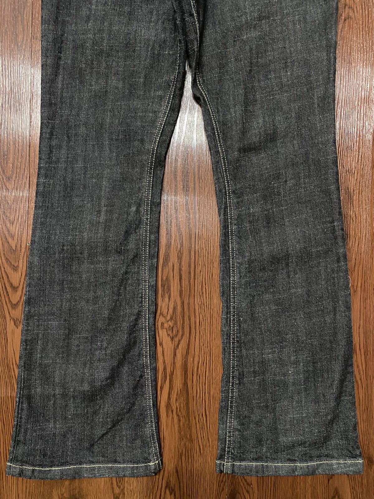 Japanese Brand Vintage Japanese Brands Flare Black Denim Style Jeans Size US 31 - 5 Thumbnail