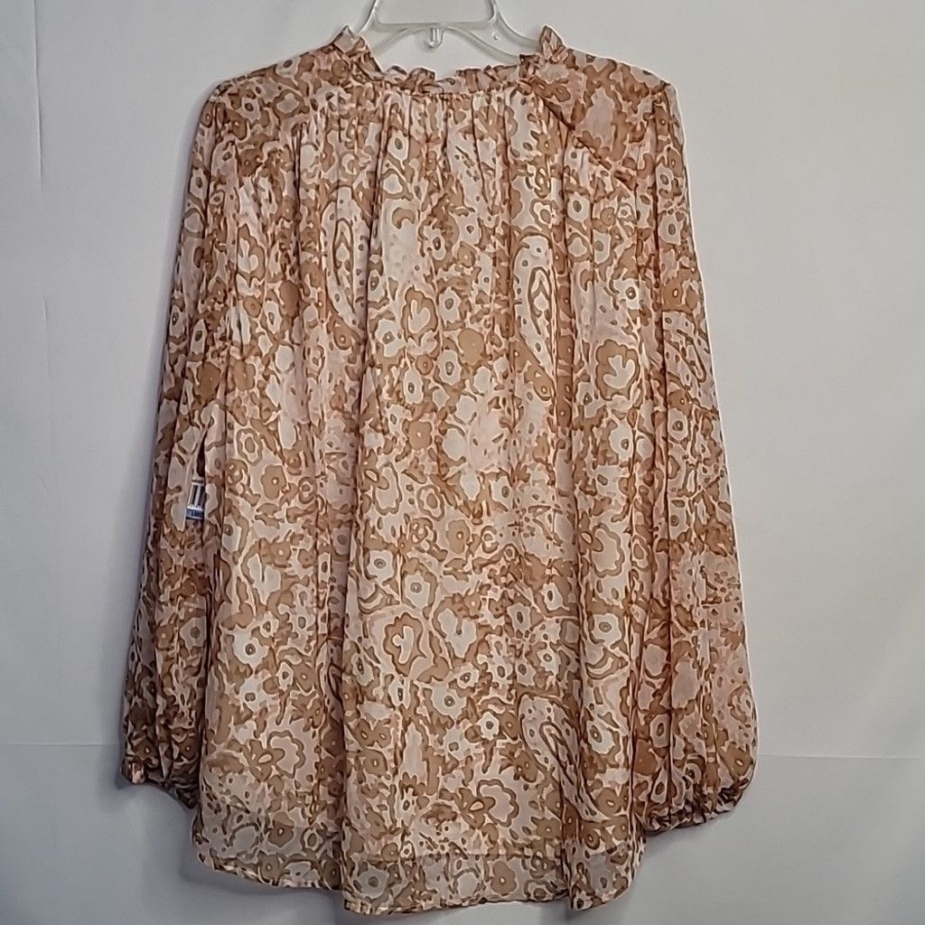 Joie NWT Limited Edition Joie brushed clay print peasant blouse L Size L / US 10 / IT 46 - 8 Thumbnail