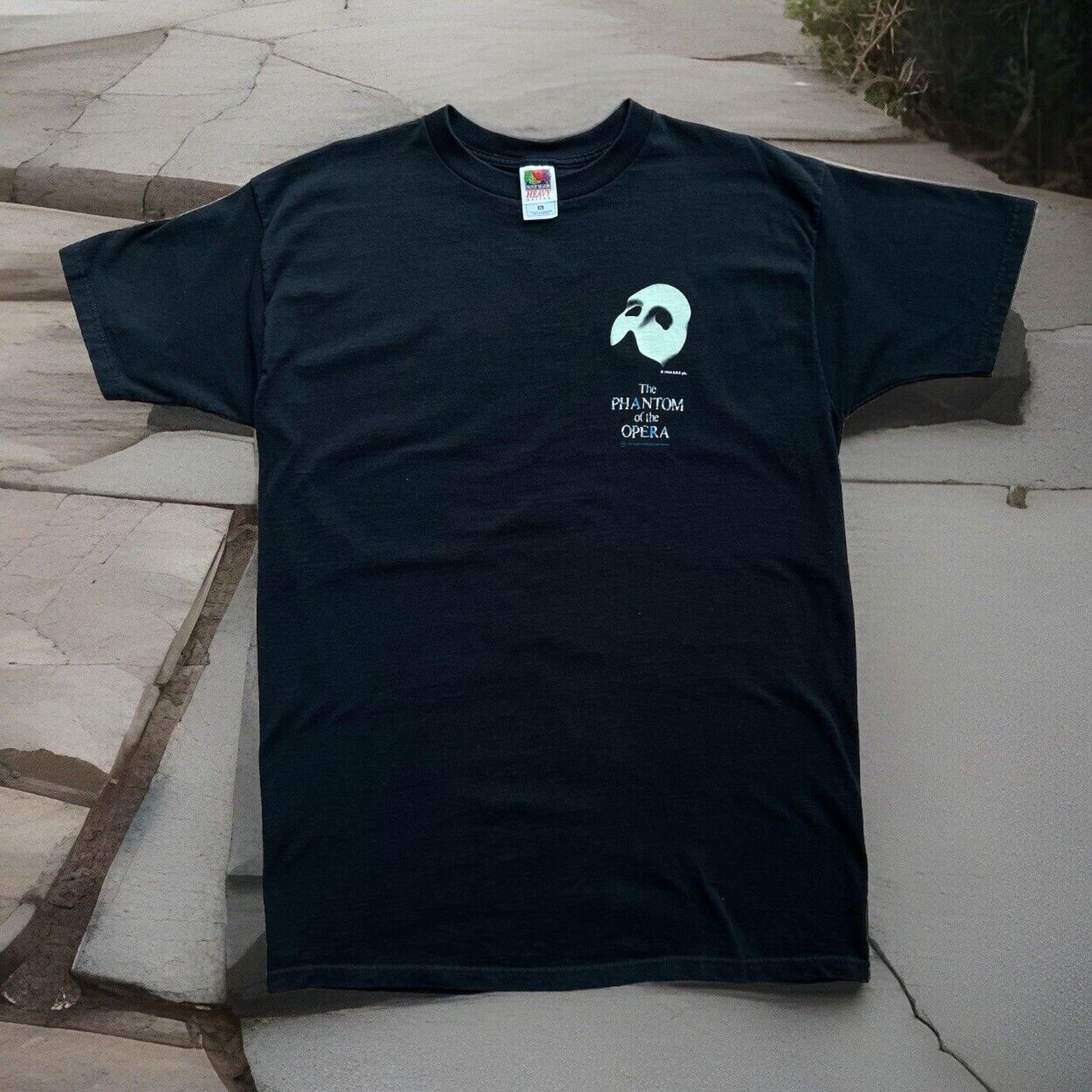 Vintage Vintage Phantom Of The Opera Shirt XL Black 90s Musical Size US XL / EU 56 / 4 - 1 Thumbnail