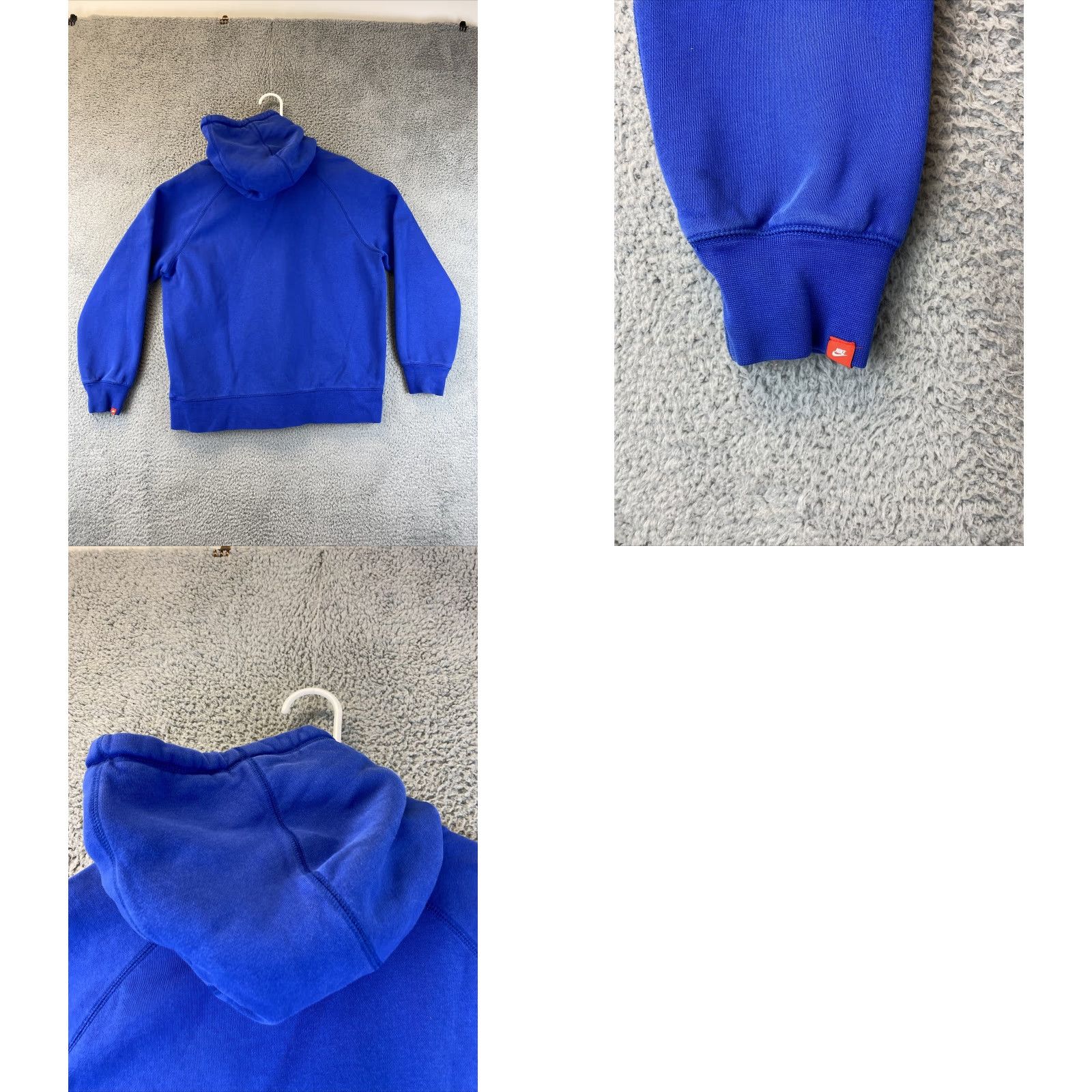 Nike VINTAGE Nike Hoodie Swoosh Pullover Mens L Blue 75-1 Center Swoosh Front Pocket Athletic Gym Training American Sports Size US L / EU 52-54 / 3 - 8 Thumbnail