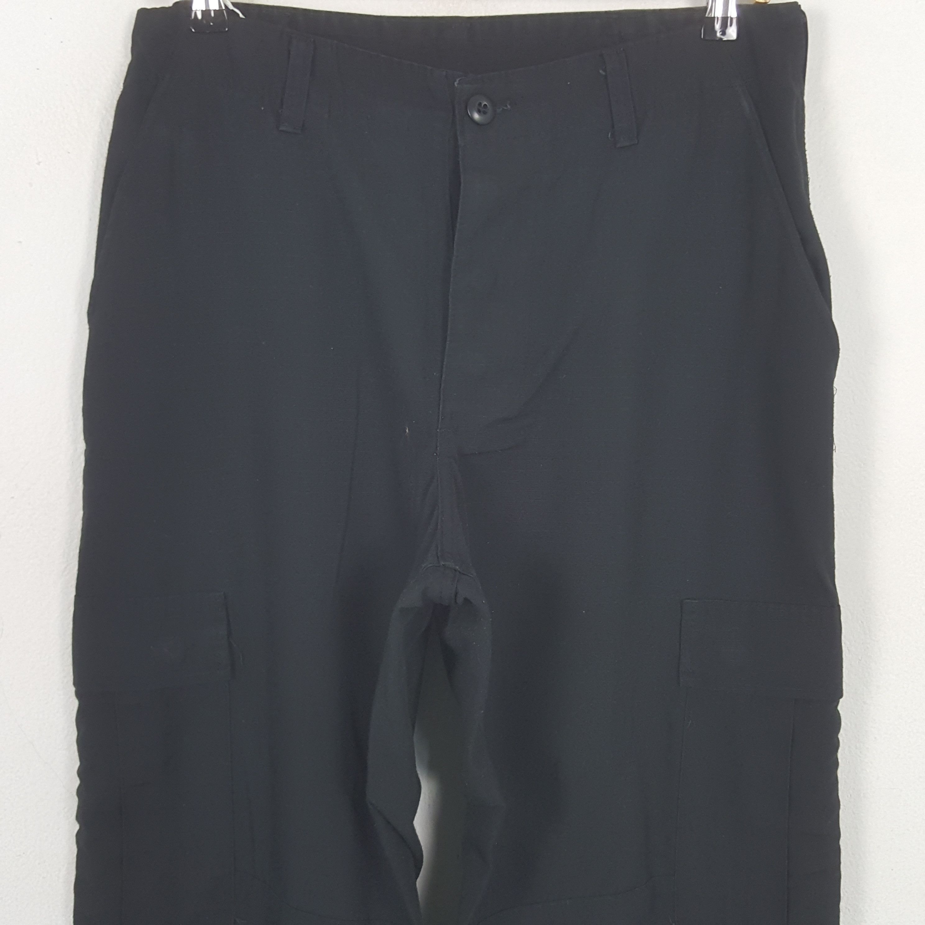 Designer Vintage Trouder Combat Black Cargo Pants Size US 30 / EU 46 - 2 Thumbnail