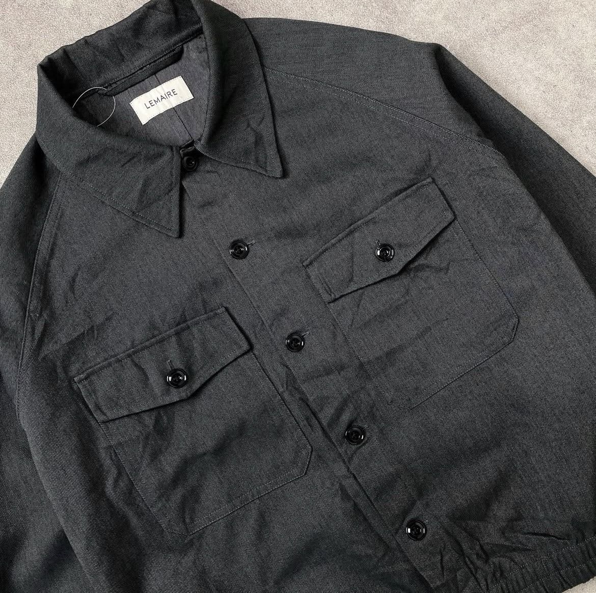 Lemaire Lemaire 20AW Military Blouson Anthracite Overshirt Size US L / EU 52-54 / 3 - 4 Thumbnail