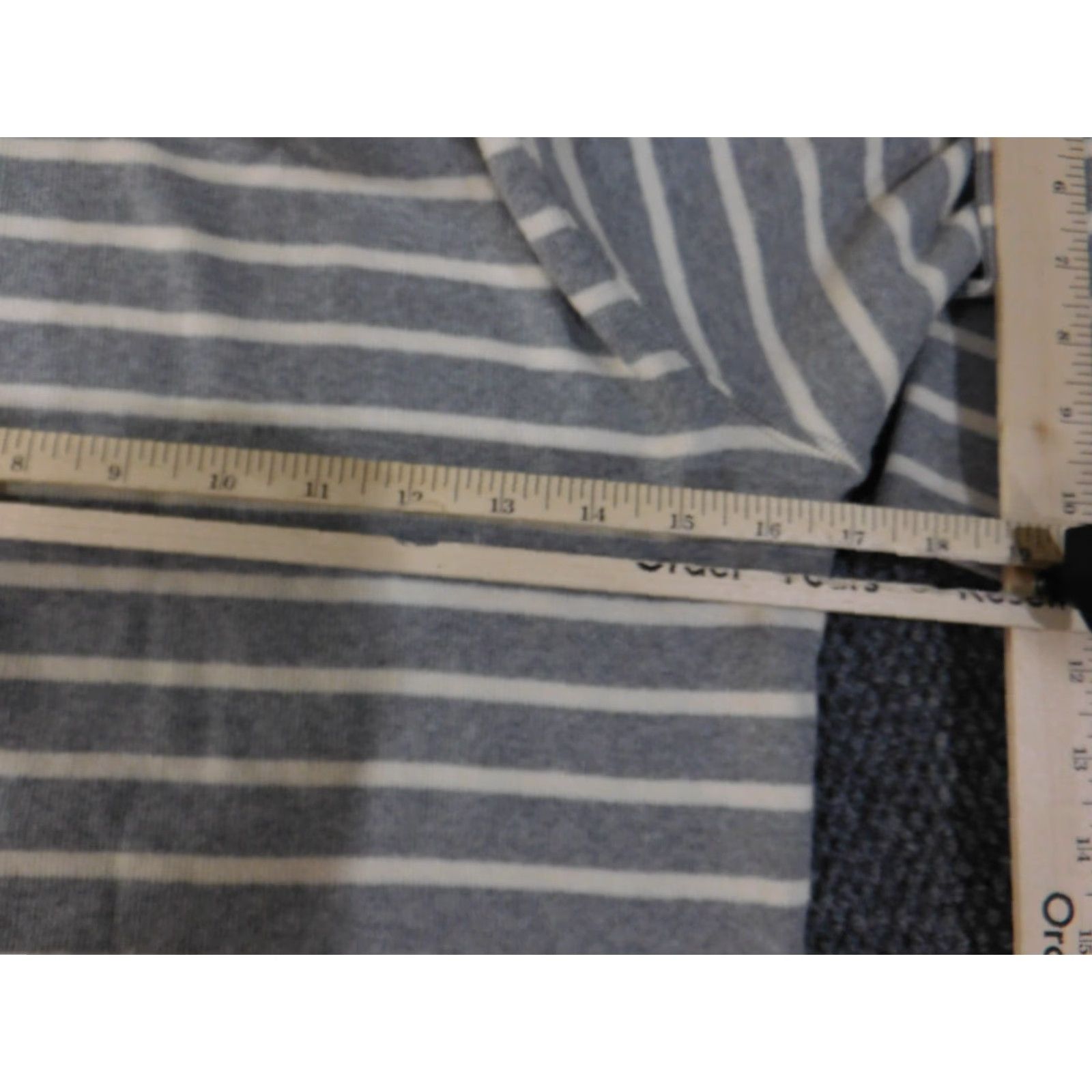 Vintage L.L. Bean Sweater Pullover Womens Medium Gray Striped Knit Stretch Outdoor Cotton Cable-Knit Long Sleeve Round Neck Womens Regular Size M / US 6-8 / IT 42-44 - 6 Thumbnail