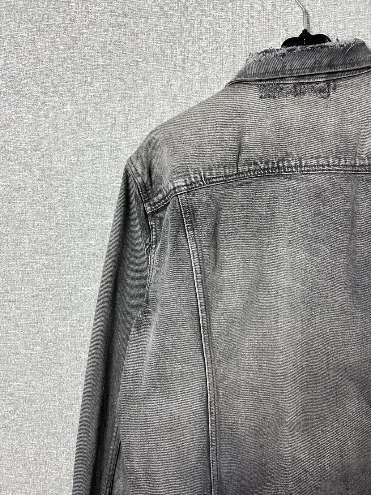 All Saints Bohmer Distressed Denim Jean Jacket Size M