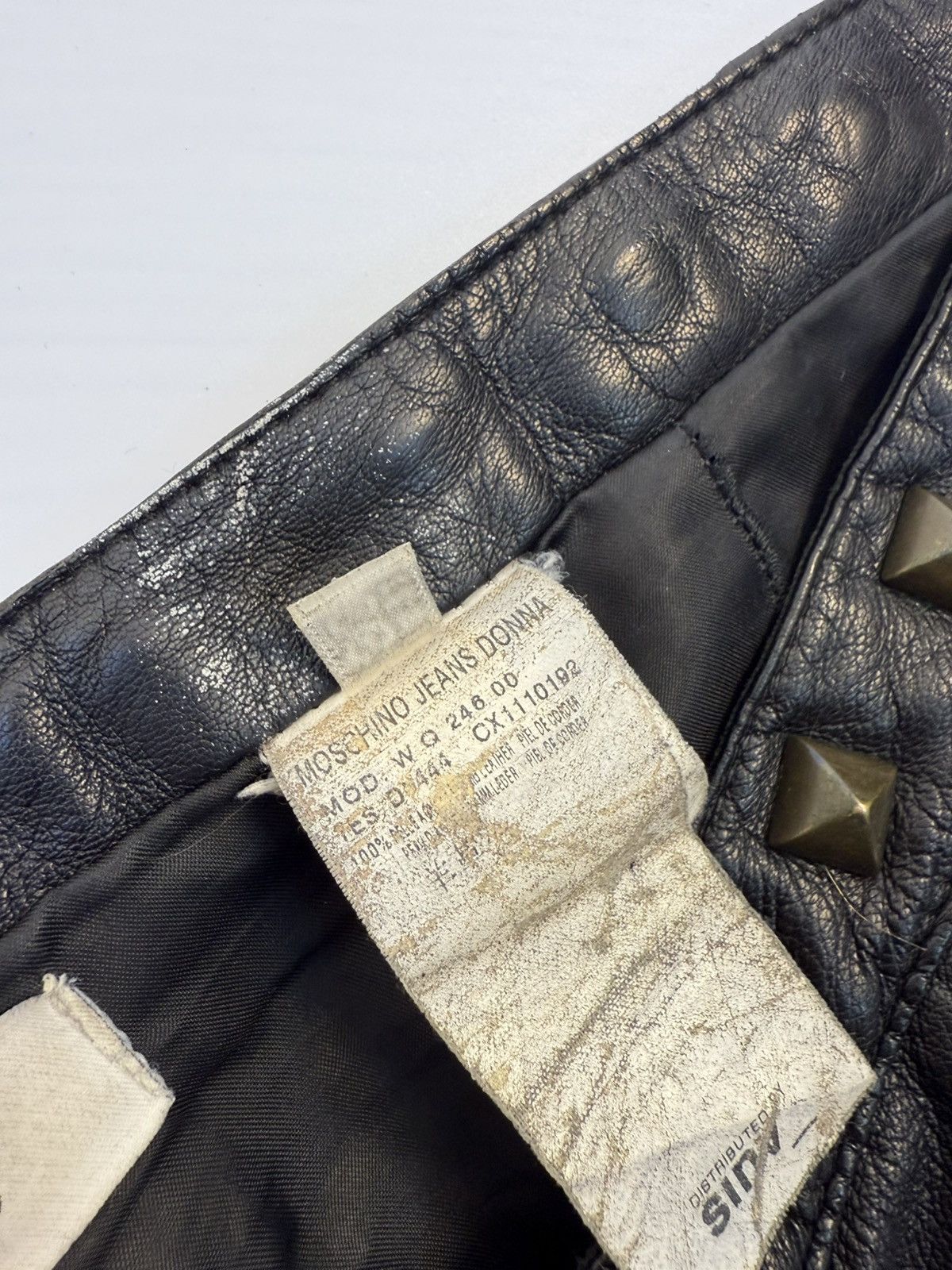 Moschino Archive Moschino Jeans Vintage Leather Pants Size 30" / US 8 / IT 44 - 13 Thumbnail