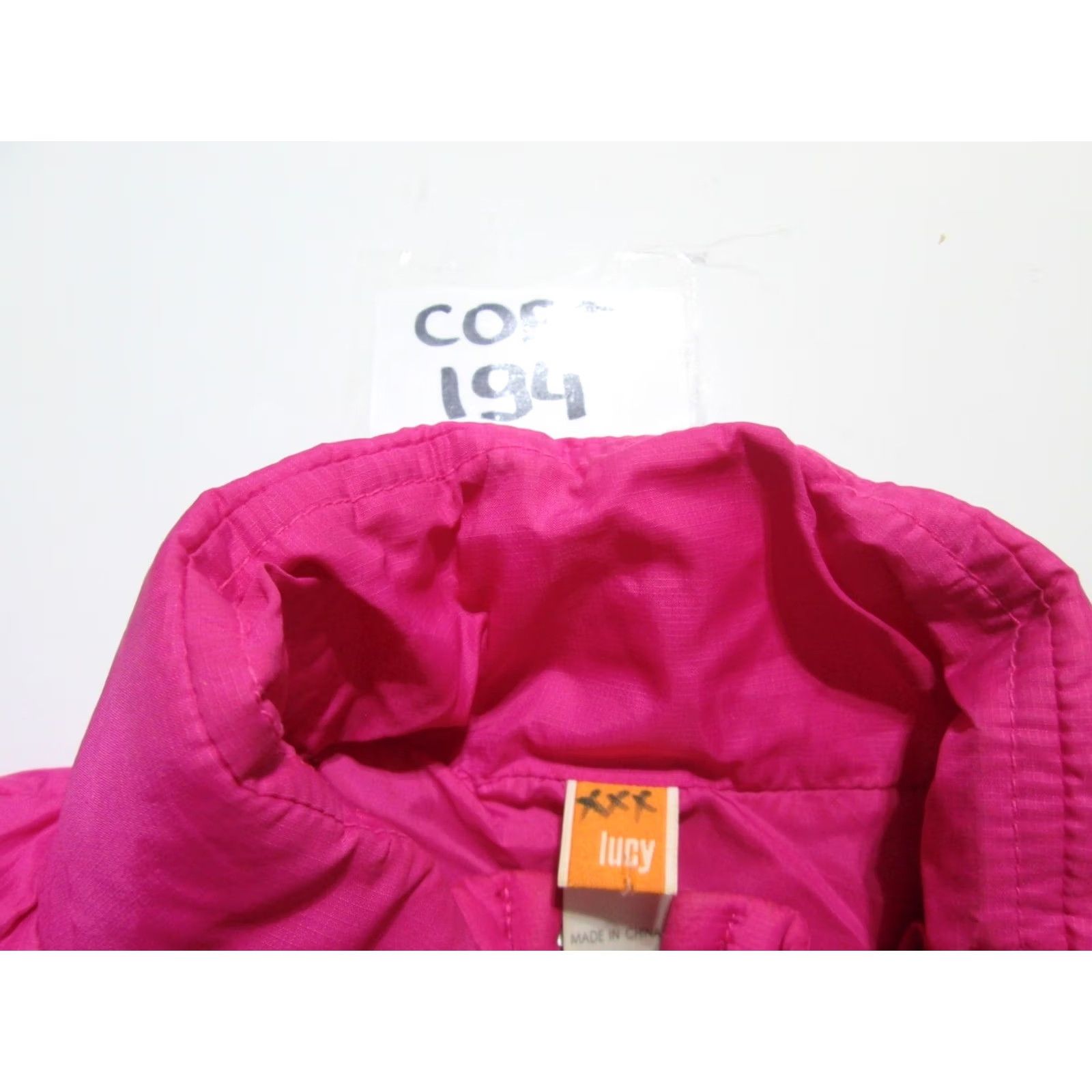 Vintage Lucy Windbreaker Jacket Women's S Fuchsia Zip Pockets Solid Polyester Outerwear Size S / US 4 / IT 40 - 8 Thumbnail