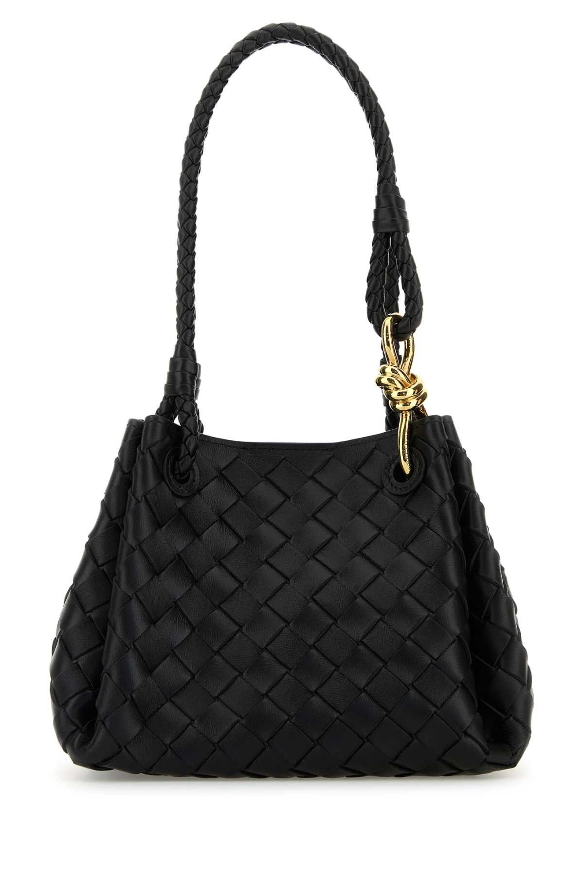 Bottega Veneta Black Leather Small Parachute Handbag Size ONE SIZE - 1 Thumbnail