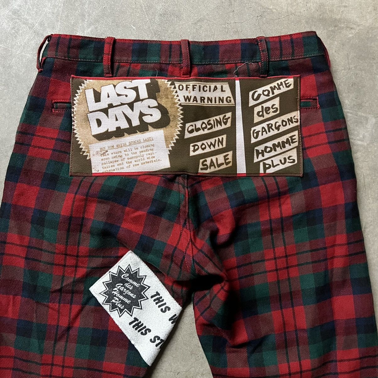Comme des Garcons × Comme des Garcons Homme Plus × Designer Vintage Comme Des Garcon Homme Plus Plaid Trouser Pants Size US 31 - 2 Thumbnail