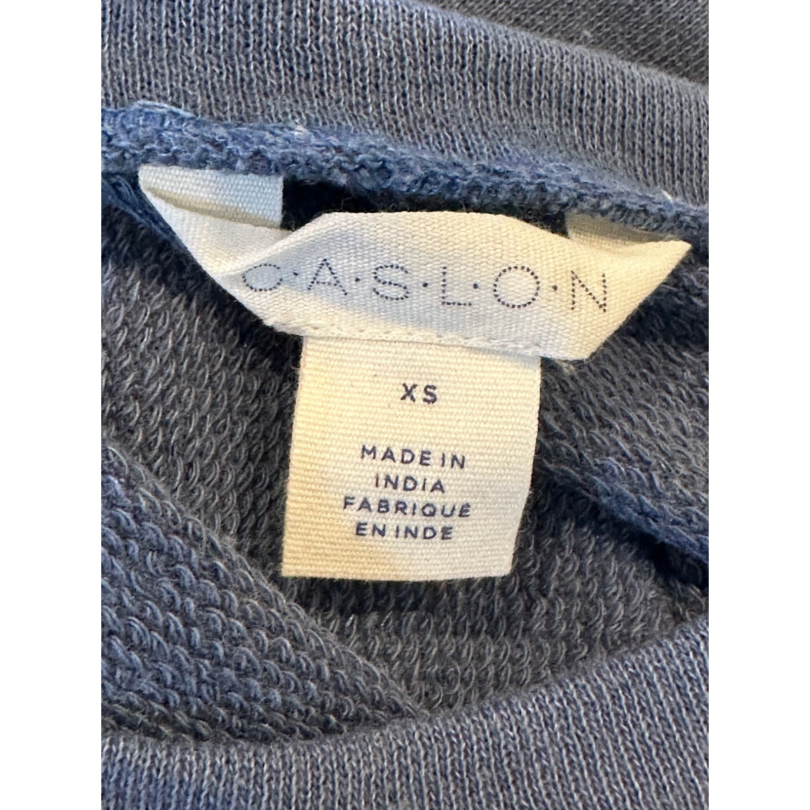 Other Caslon Women's Blue Drop Waist Terry Sweatshirt Dress XS NWT Size XS / US 0-2 / IT 36-38 - 8 Thumbnail