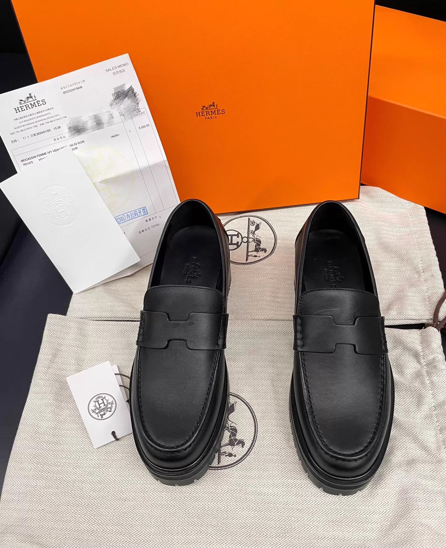 Hermes Hermès Full Lambskin Platform Loafer 35 Comfy Size US 4.5 / IT 34.5 - 1 Thumbnail