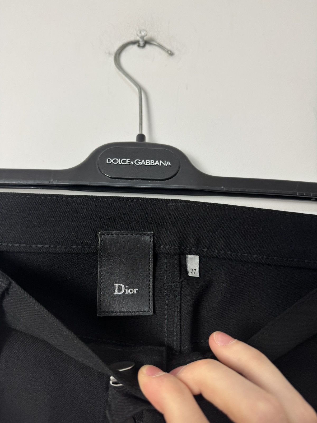 Dior Dior Slim Fit Black Stretch Pants Made in Japan Luxury Size US 27 - 8 Thumbnail