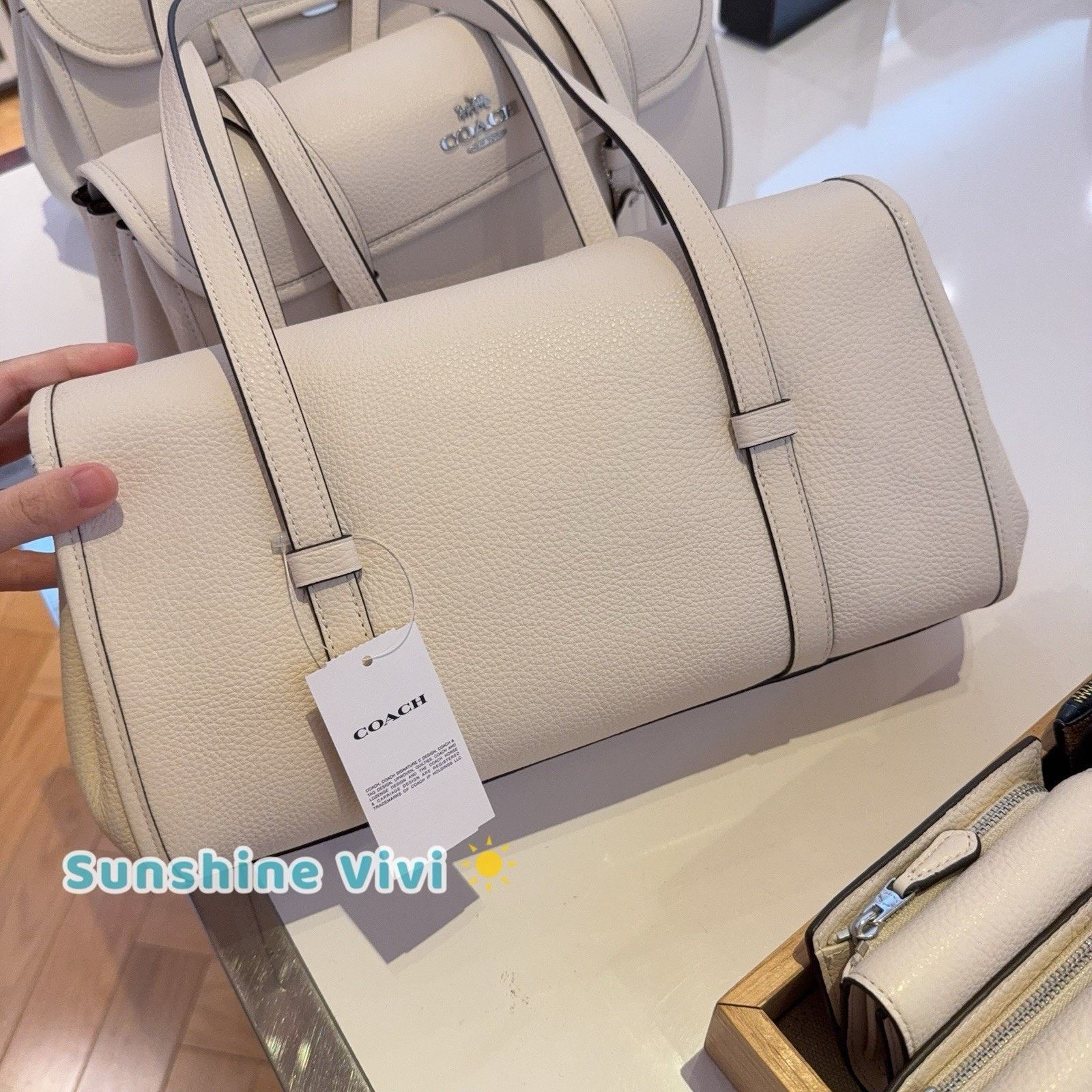 Coach NWT Coach Bridget Flap Shoulder Bag CDB04 Silver Chalk Size ONE SIZE - 4 Thumbnail