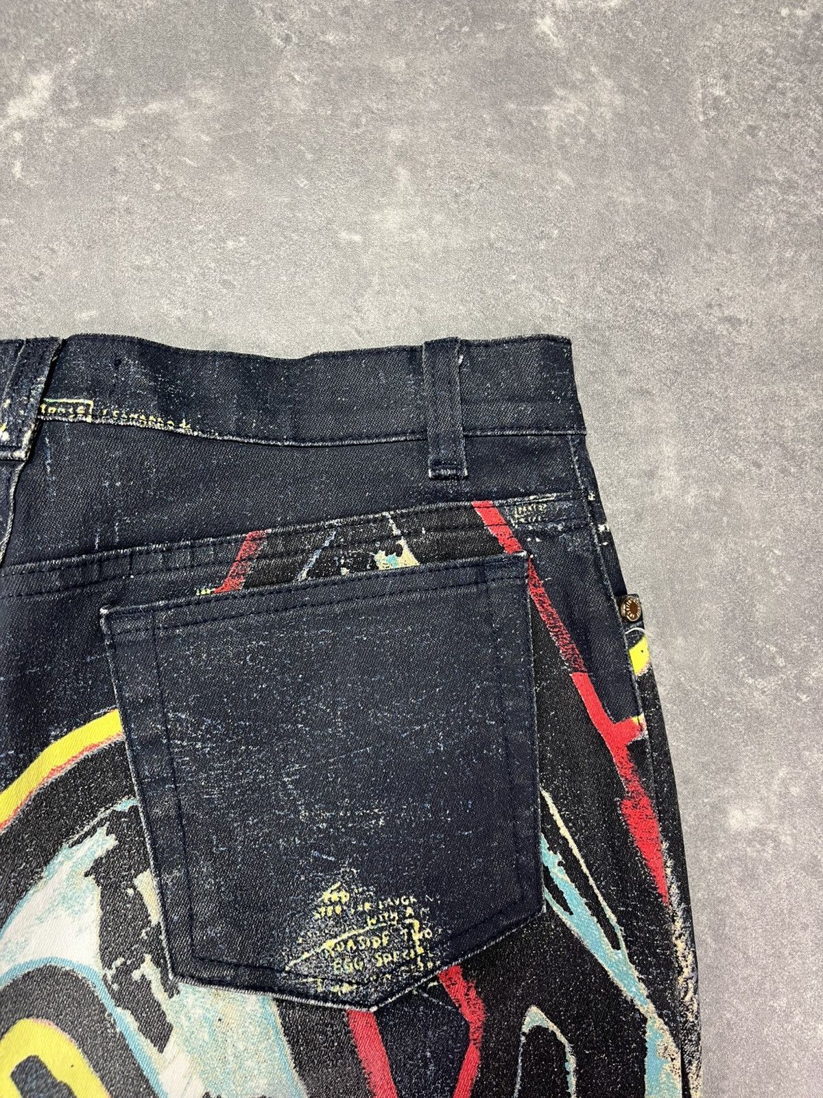 Roberto Cavalli Roberto Cavalli Grafitti Art Style AOP Flared Jeans M L Size 28" / US 6 / IT 42 - 16 Thumbnail