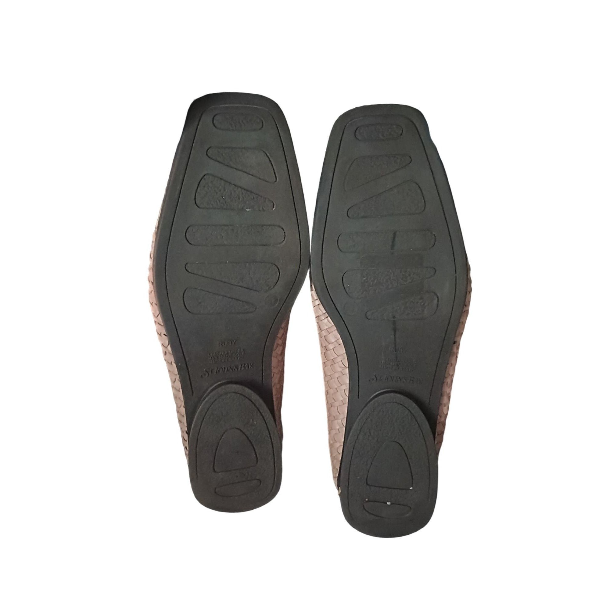 St. Johns Bay St. Johns Bay Ruby Beige Ivory Woven Leather Flat shoes Size US 9 / IT 39 - 9 Thumbnail
