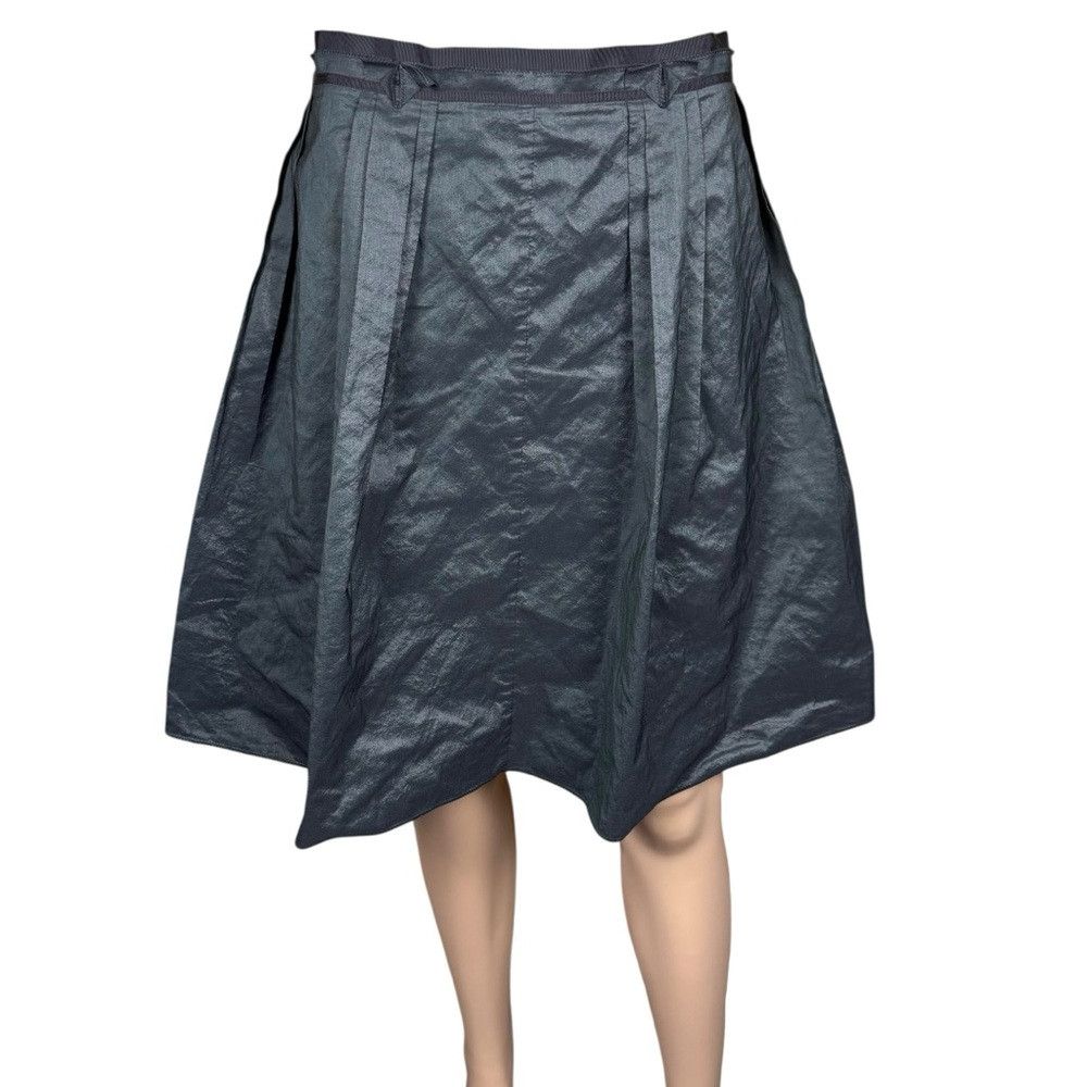 Elie Tahari Elie Tahari NICOLETTA Taffeta A-Line Pleated Wool Blend Bla Size 28" / US 6 / IT 42 - 1 Thumbnail