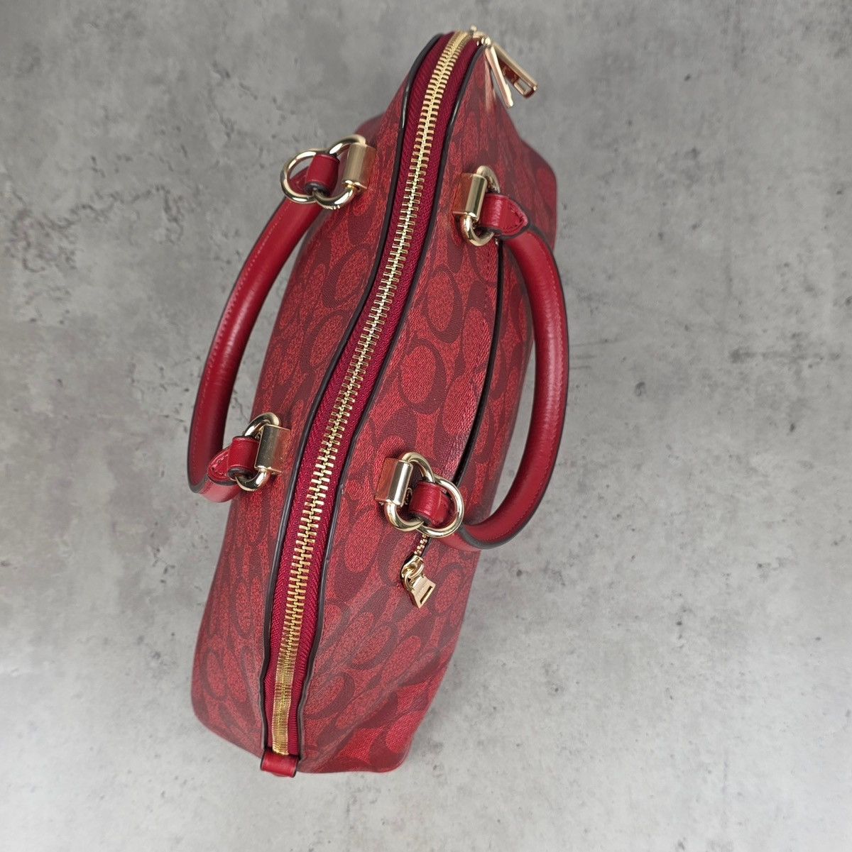 Coach Coach 2558 Katy Satchel In Signature Canvas Red Hand Bag Size ONE SIZE - 14 Thumbnail