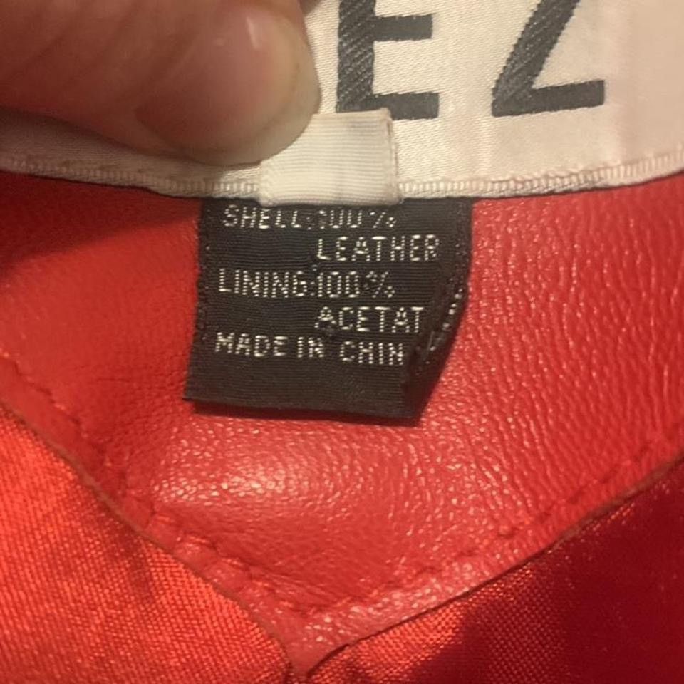 Other Erez Vintage 80s Red Leather Beaded Jacket Size M / US 6-8 / IT 42-44 - 5 Thumbnail
