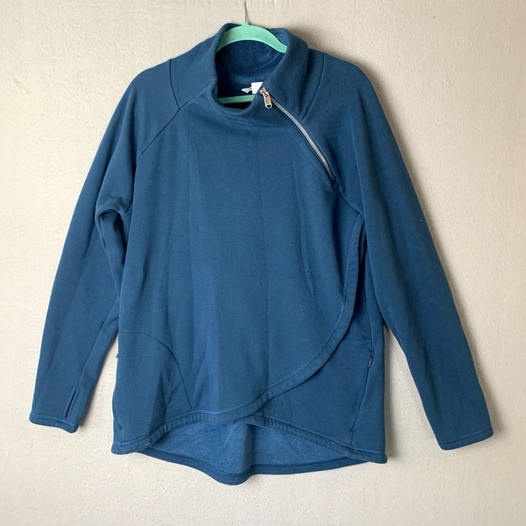 Athleta Athleta Sweatshirt Womens XL Blue Cozy Karma Asym Pullover Tunic Y2K Gorpcore Size XL / US 12-14 / IT 48-50 - 2 Thumbnail