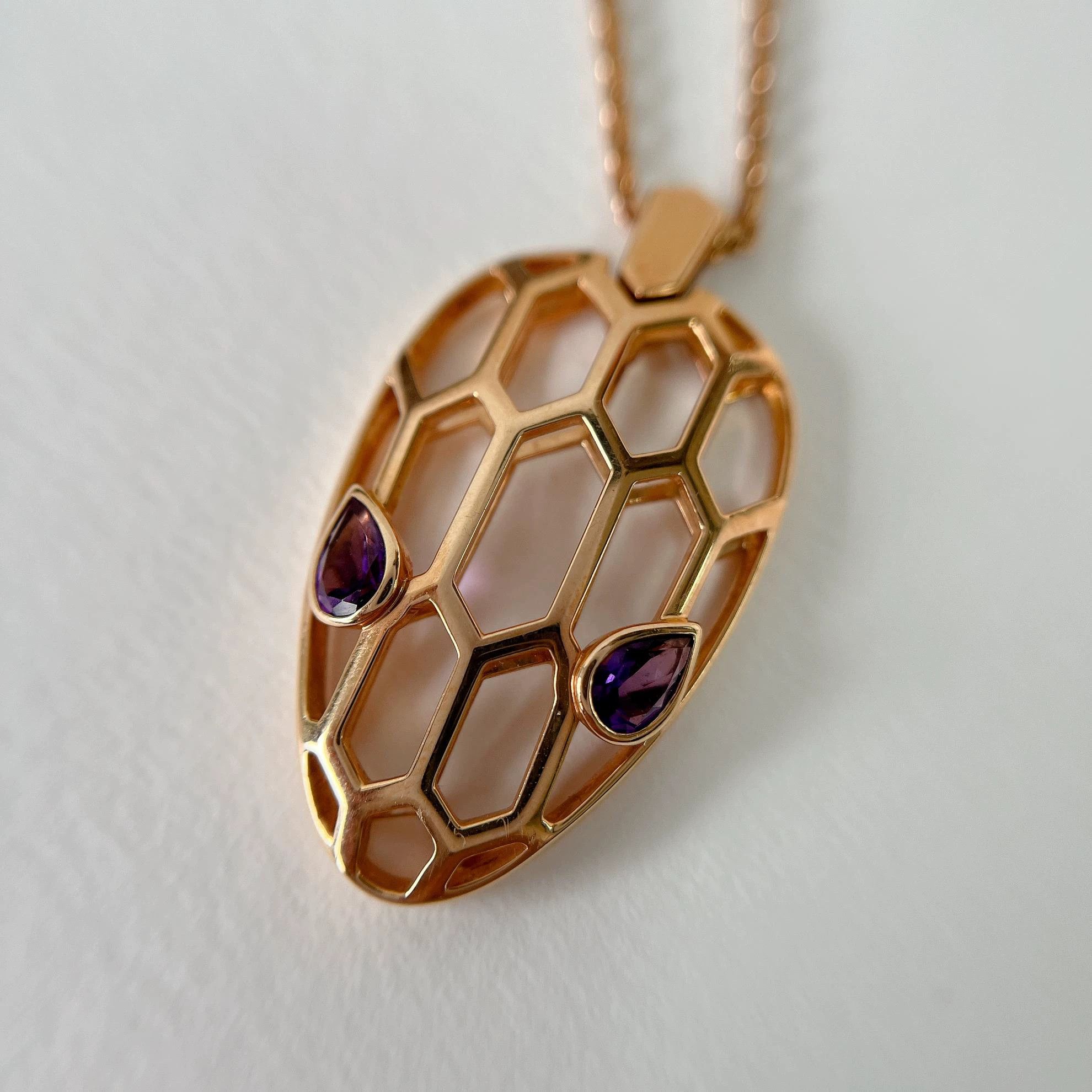 Bvlgari Bvlgari SERPENTI Openwork Amethyst Necklace 3938 Size ONE SIZE - 3 Thumbnail