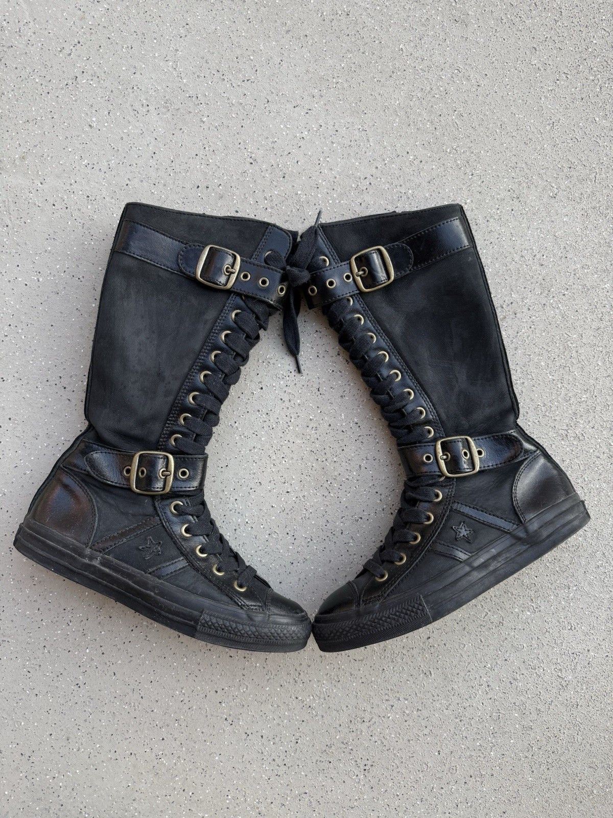 Converse Vintage Converse High Boxing Shoes Leather y2k Midcalf Size US 8 / IT 38 - 9 Thumbnail