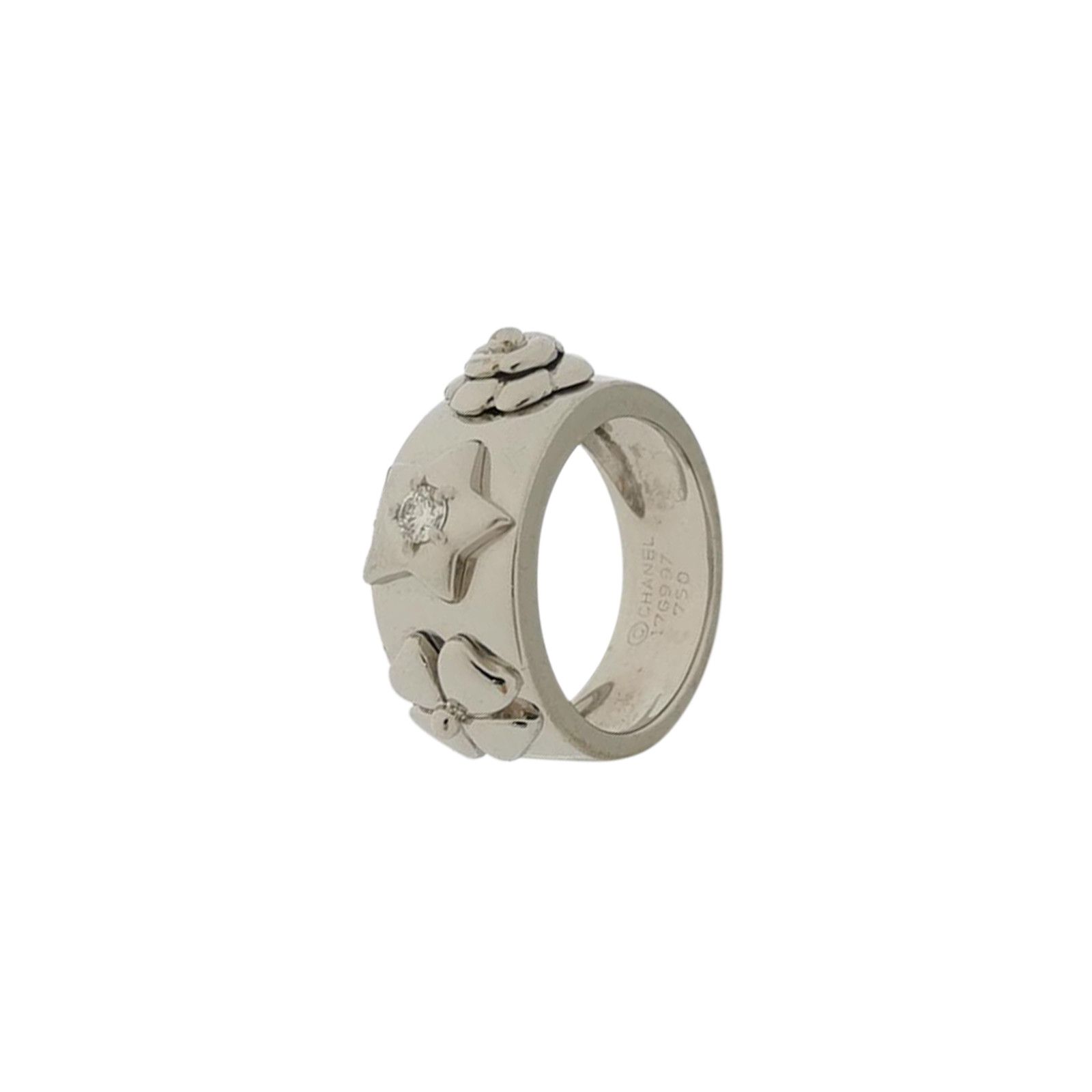 Chanel Chanel 18K White Gold Diamond Camellia Five-Pointed Star Fo Size ONE SIZE - 1 Thumbnail