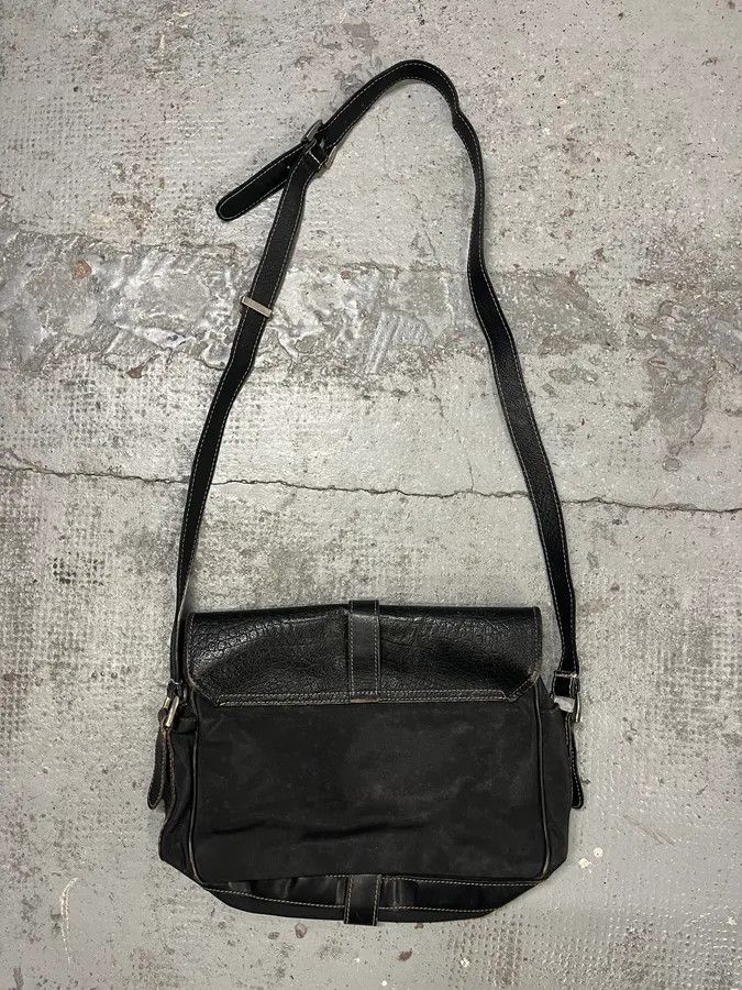 Gianfranco Ferre 2000s Gianfranco Ferré Brown Crocodile Leather Canva Shoulder Bag Size ONE SIZE - 7 Thumbnail