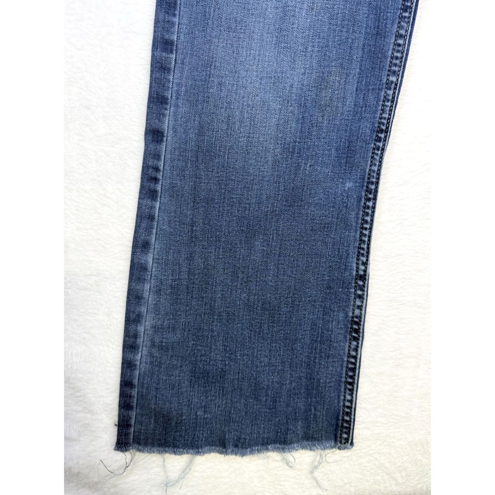 Calvin Klein Calvin Klein Jeans Womens Straight Fit Size 10 Blue Cotton Blend Denim Repreve 30in Inseam Regular Comfort Pockets Zip Button Logo VINTAGE No Size 32" / US 10 / IT 46 - 3 Thumbnail