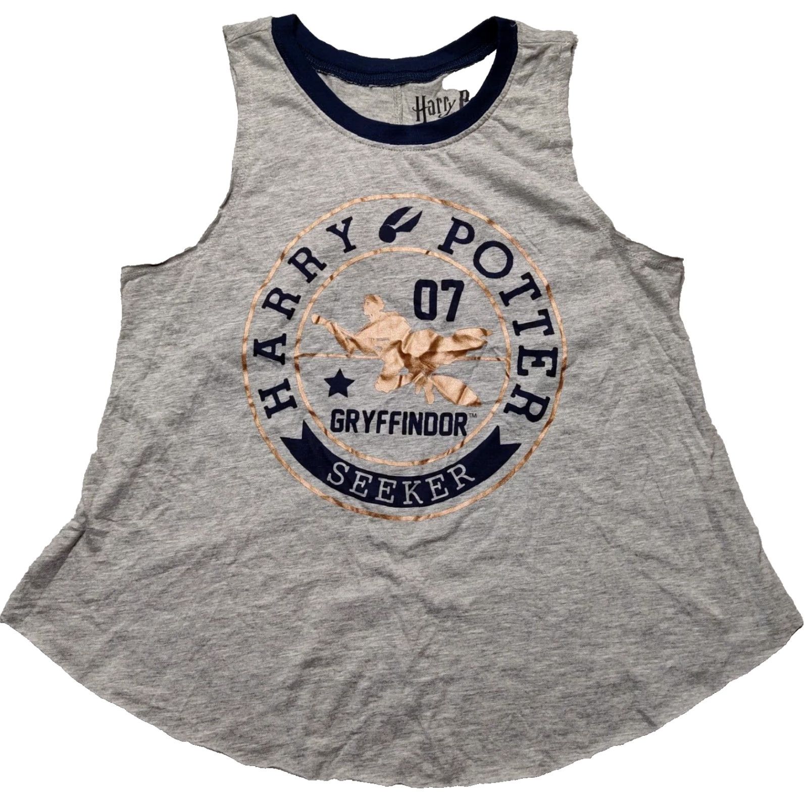 Vintage HARRY POTTER GRYFFINDOR Quidditch SEEKER Women Small Gray Sleepwear Tank NEW Size ONE SIZE - 2 Thumbnail