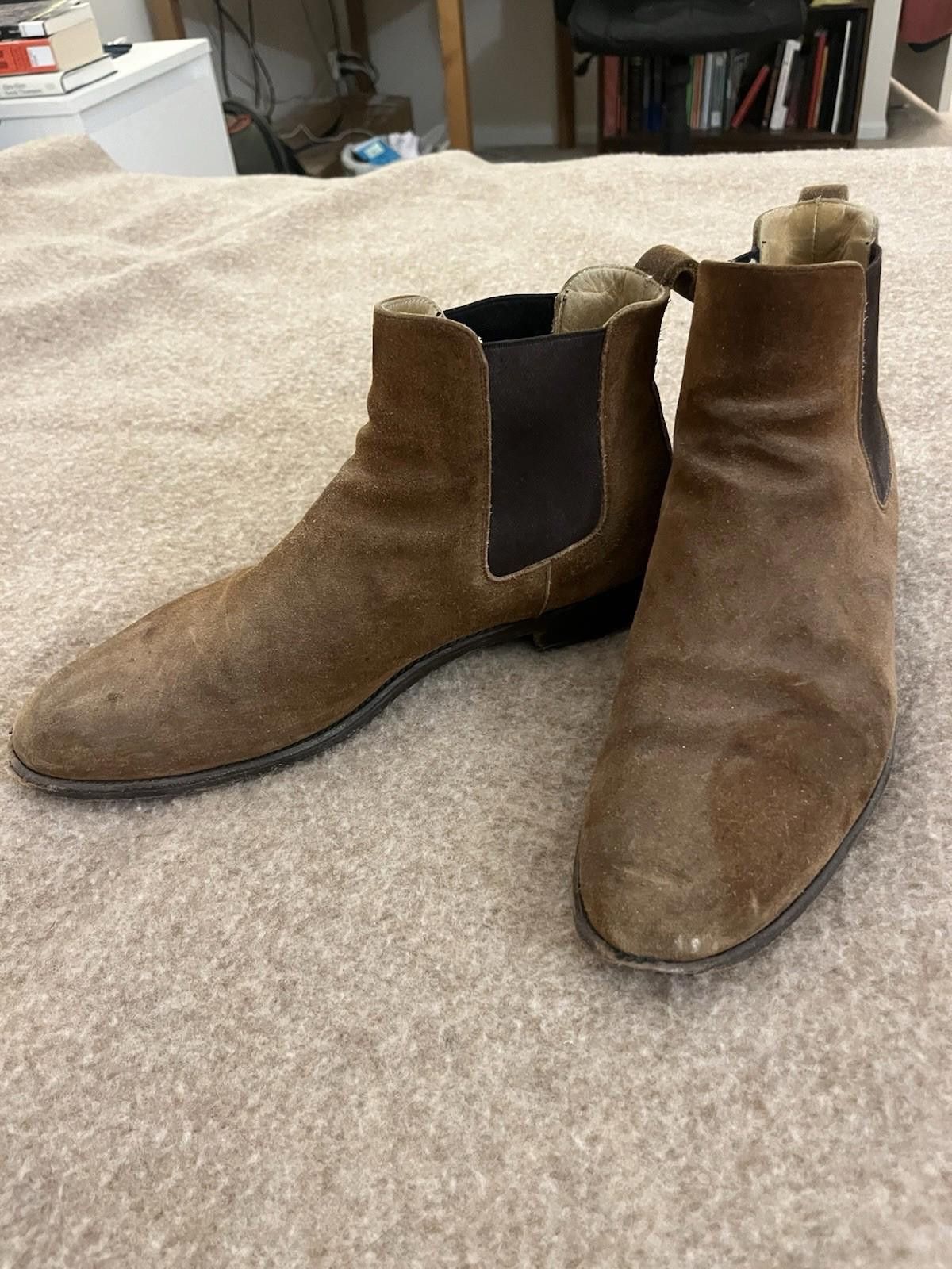 TAFT Taft Suede Tan Chelsea Boots Slip On Mens Size EU 43, US 10 Size US 10 / EU 43 - 1 Thumbnail