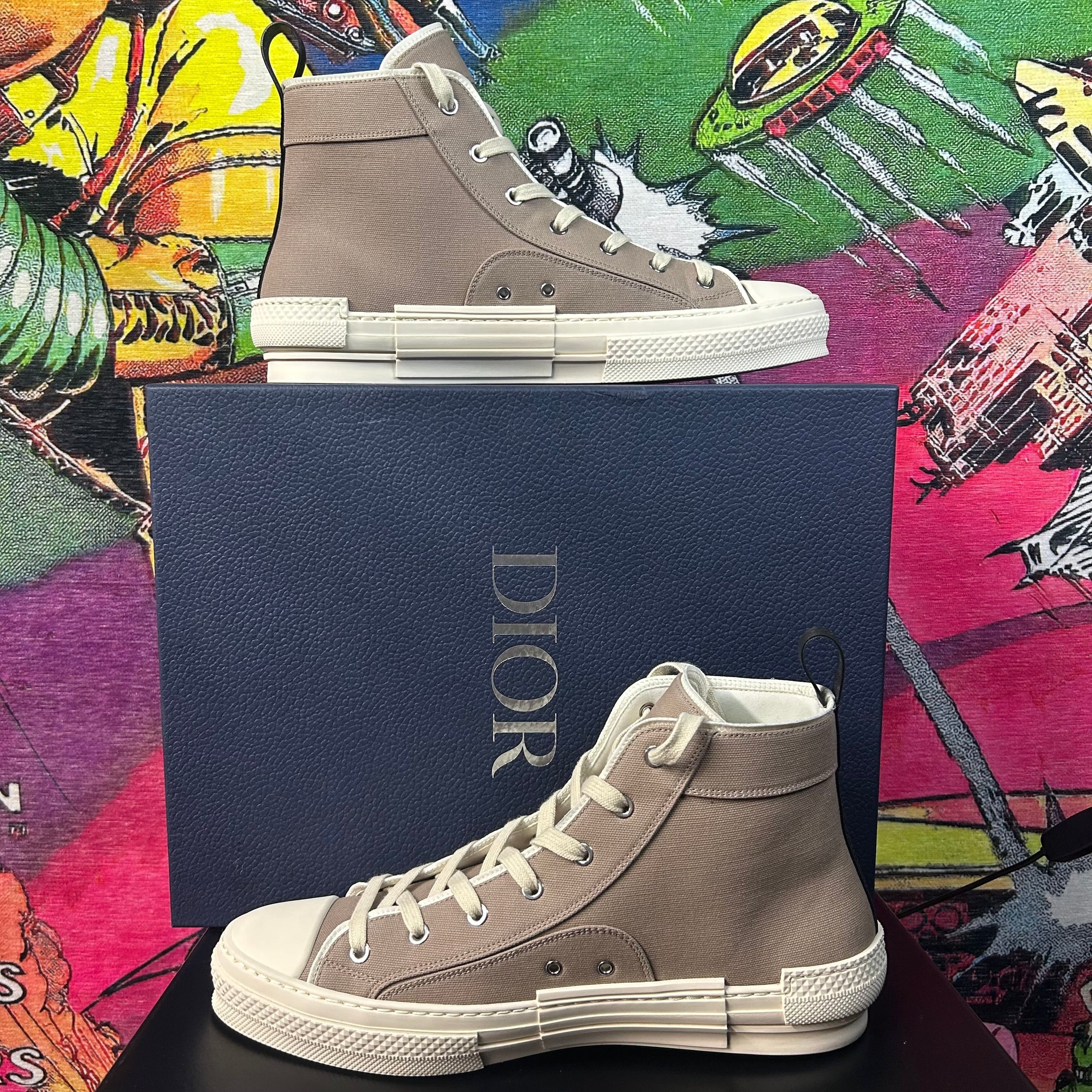 Dior Dior B23 Beige Canvas Sneakers Size 45 / 12 Size US 12 / EU 45 - 2 Thumbnail