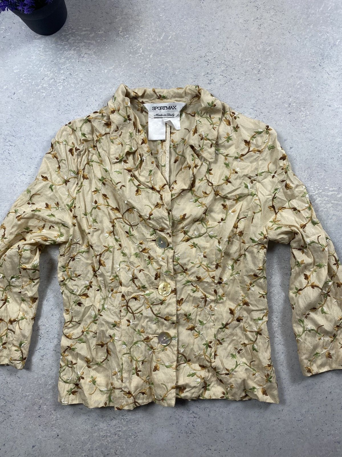 Sportmax SportMax by Max Mara Women’s Vintage Blouses Size US10 Size L / US 10 / IT 46 - 5 Thumbnail