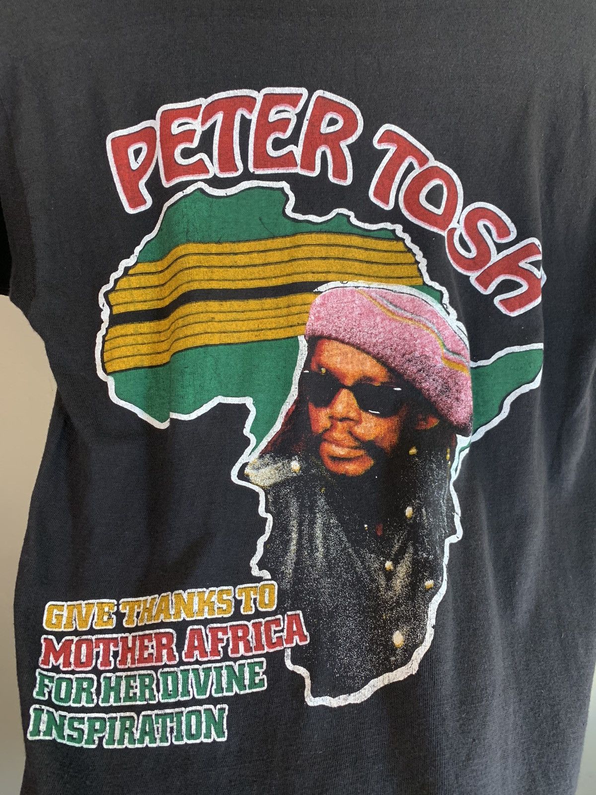Band Tees *RARE* Vintage 1983 Peter Tosh Mama Africa Tour Reggae Shirt Size US S / EU 44-46 / 1 - 4 Thumbnail