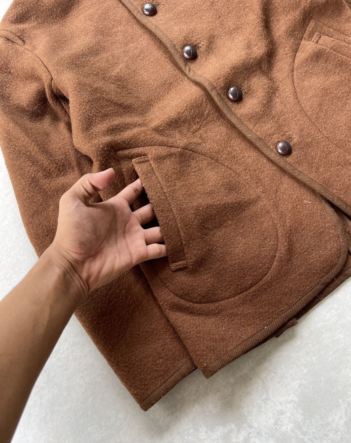 Danton × Japanese Brand 🔥 DANTON JAPAN MEN'S WOOL BUTTON JACKET Size US M / EU 48-50 / 2 - 8 Thumbnail