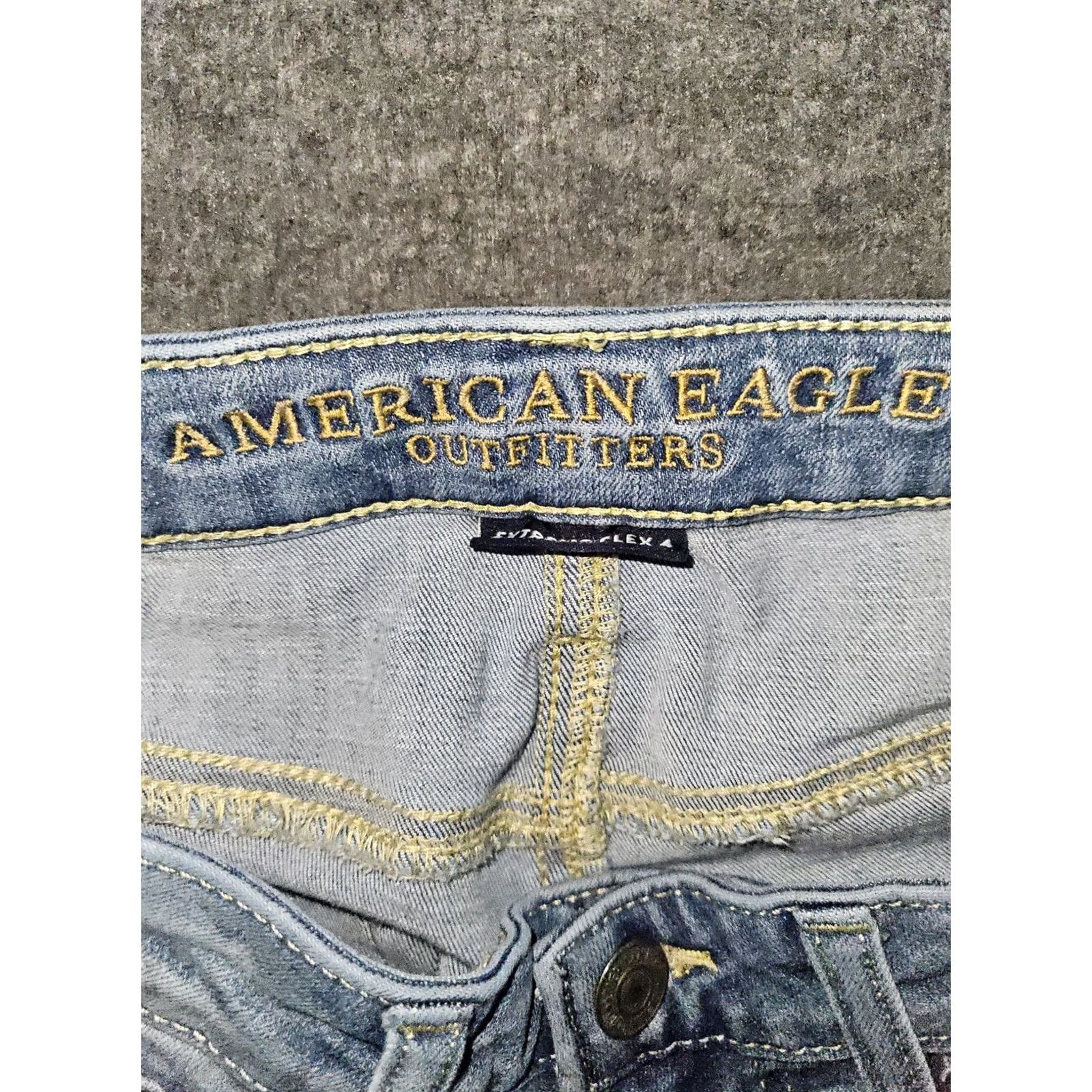 American Eagle Outfitters VINTAGE American Eagle Outfitters Original Boot Jeans Mens 26x29 Blue Denim Bootcut 90s Grunge Preppy Stretch Pockets Slimming Size US 26 / EU 42 - 2 Thumbnail