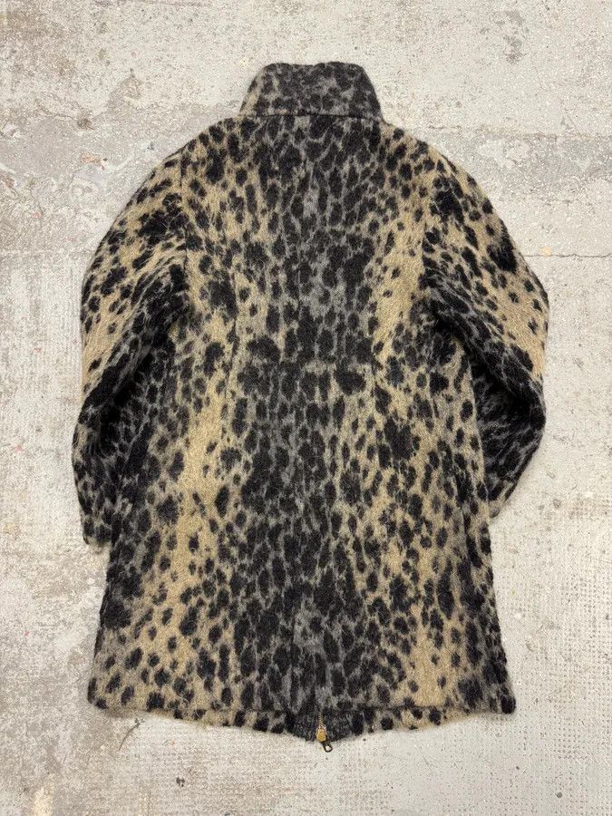 Roberto Cavalli 2000s Roberto Cavalli Long Mohair Zip-up Leopard Effect Jacket Size S / US 4 / IT 40 - 2 Thumbnail