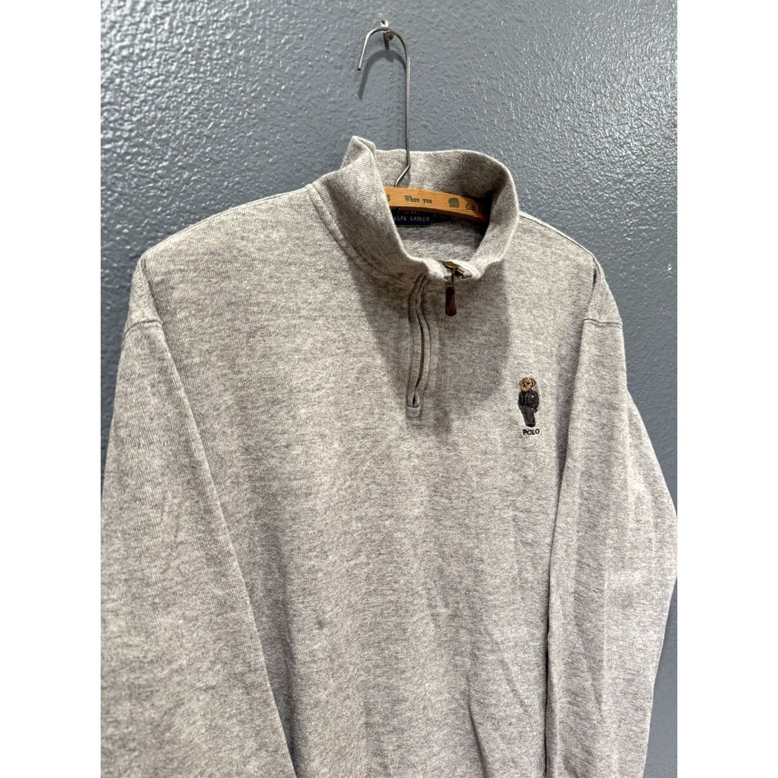 Polo Ralph Lauren Polo Ralph Lauren Polo Bear Gray Cotton Zip Sweatshirt L Mens Size Large Size US L / EU 52-54 / 3 - 2 Thumbnail
