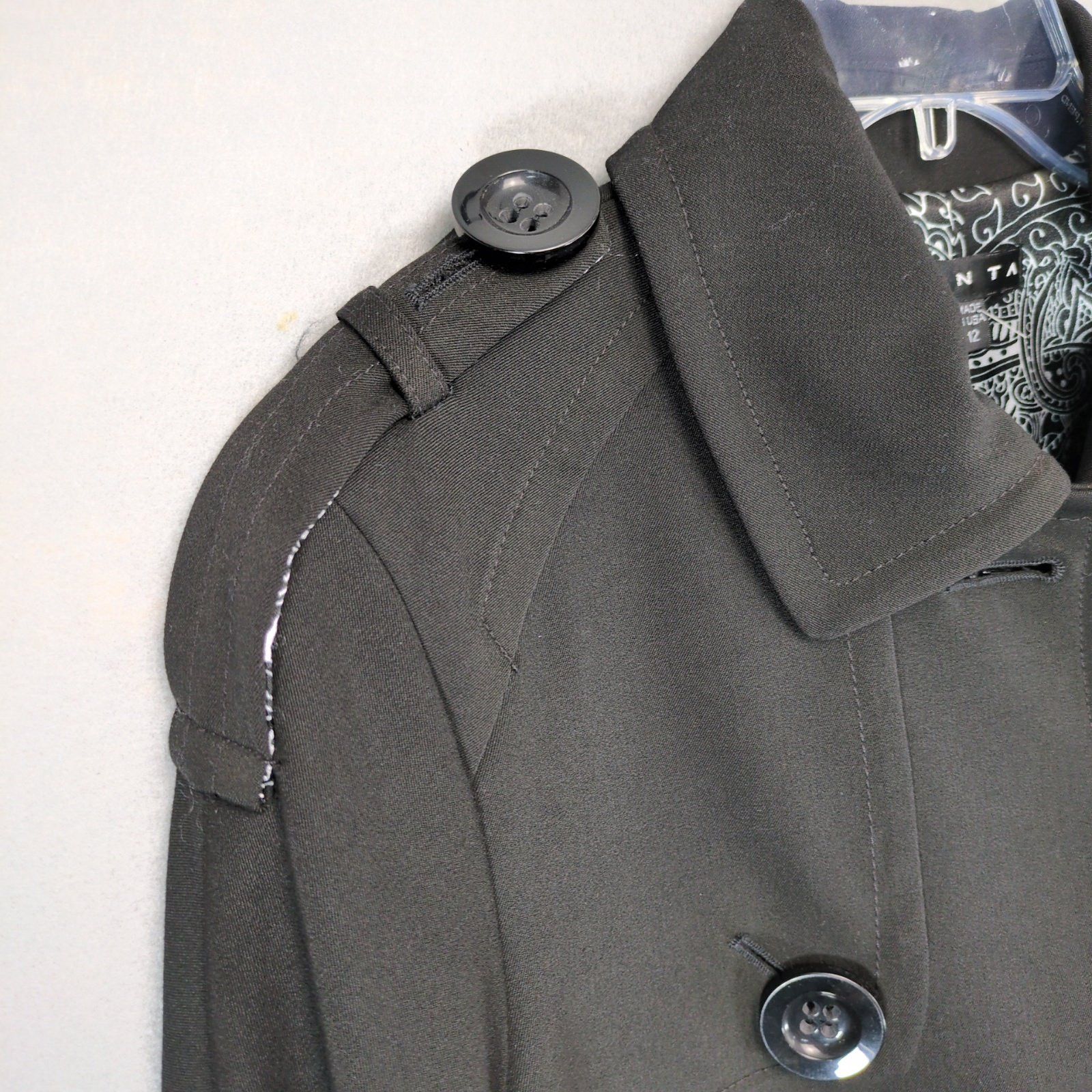 Other Penta Women's 12 Black Peacoat Jacket, Big Buttons Made USA Size XL / US 12-14 / IT 48-50 - 6 Thumbnail