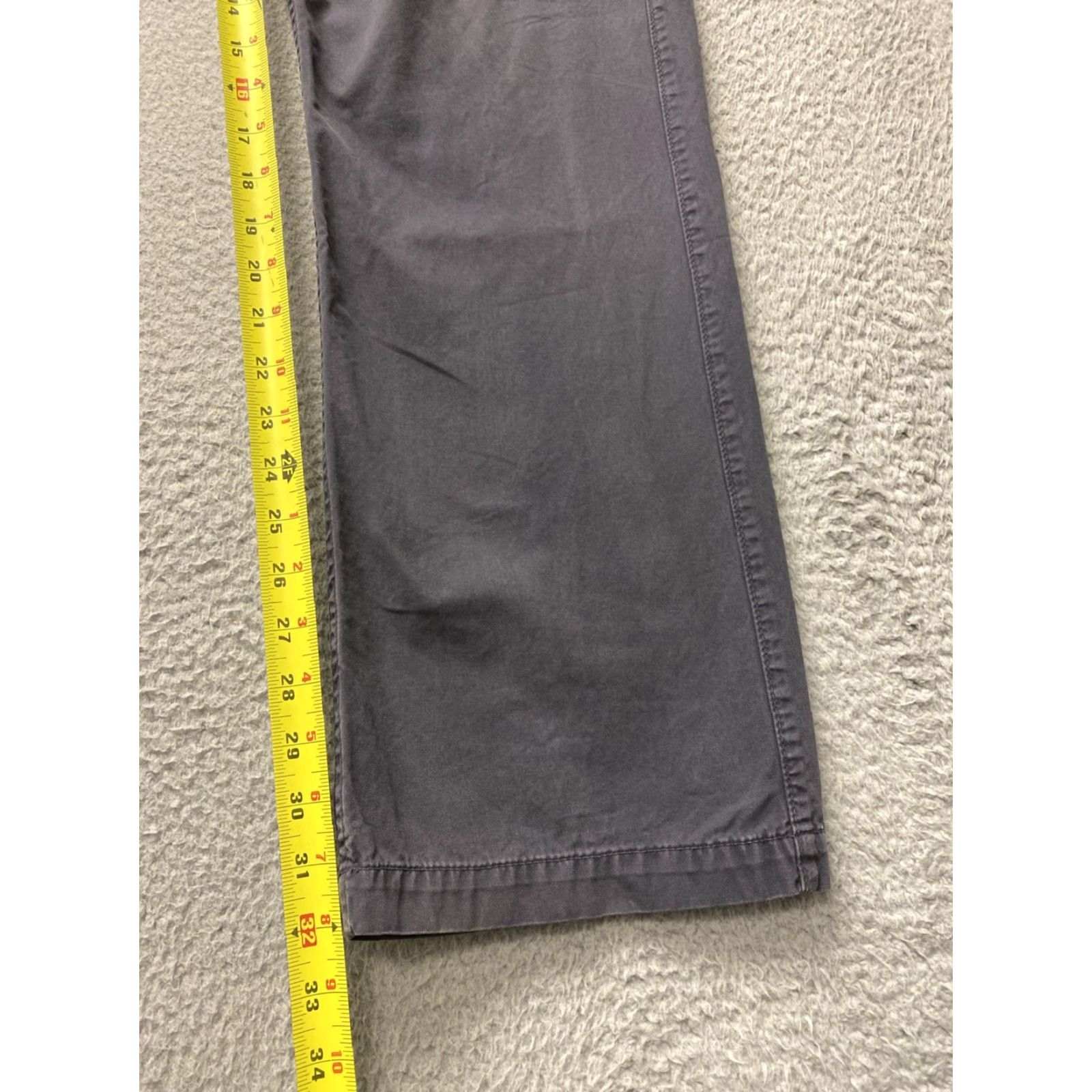 Bonobos BONOBOS Slim Tapered Chino Pants Mens 34x32 Dark Gray Zip Flat Front Regular Rise 10-12 Zip 34 in 32 in Cotton Size US 34 / EU 50 - 4 Thumbnail