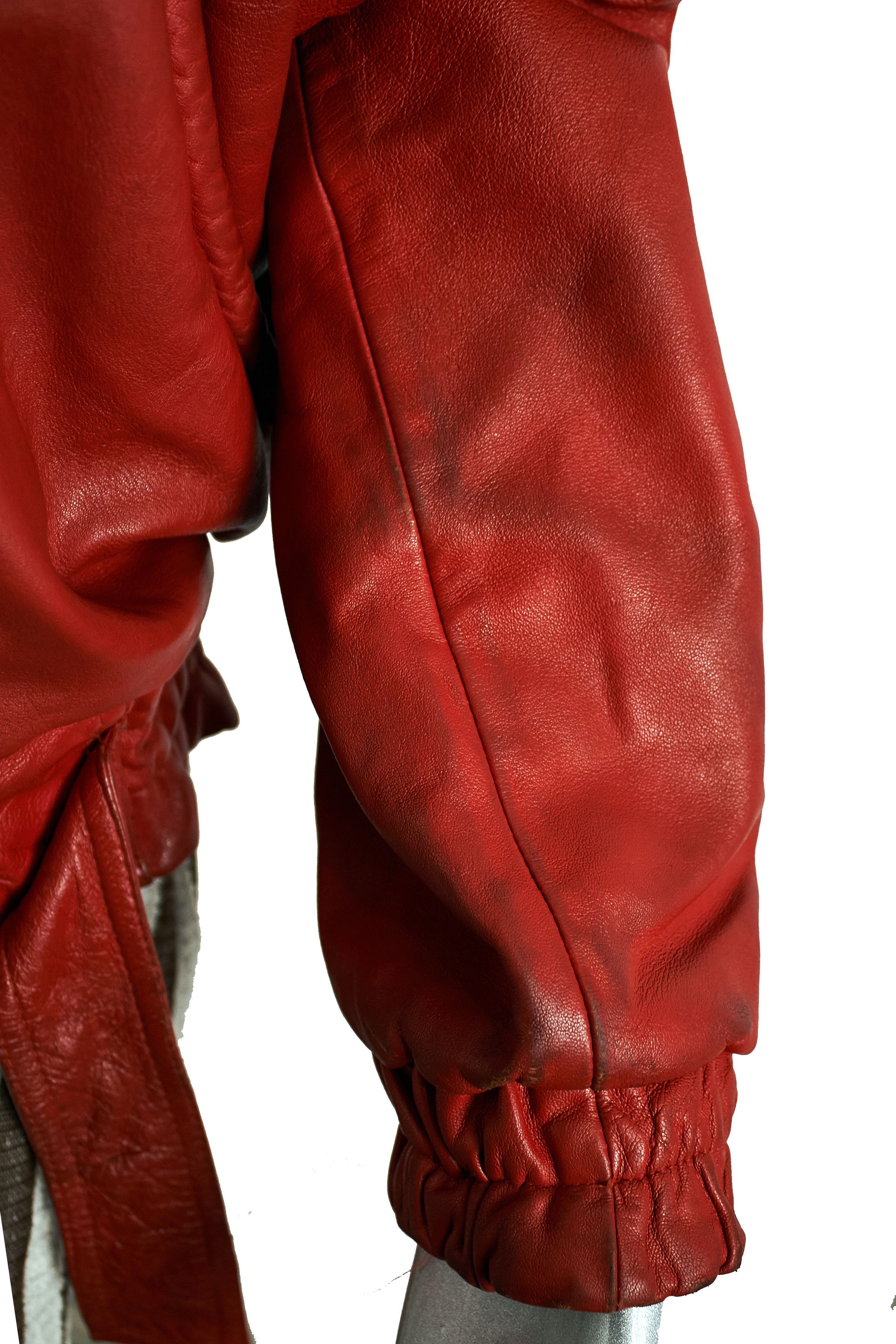Vintage Authentic 80s Vintage Red Leather Oversized Bomber Jacket Size M / US 6-8 / IT 42-44 - 14 Thumbnail