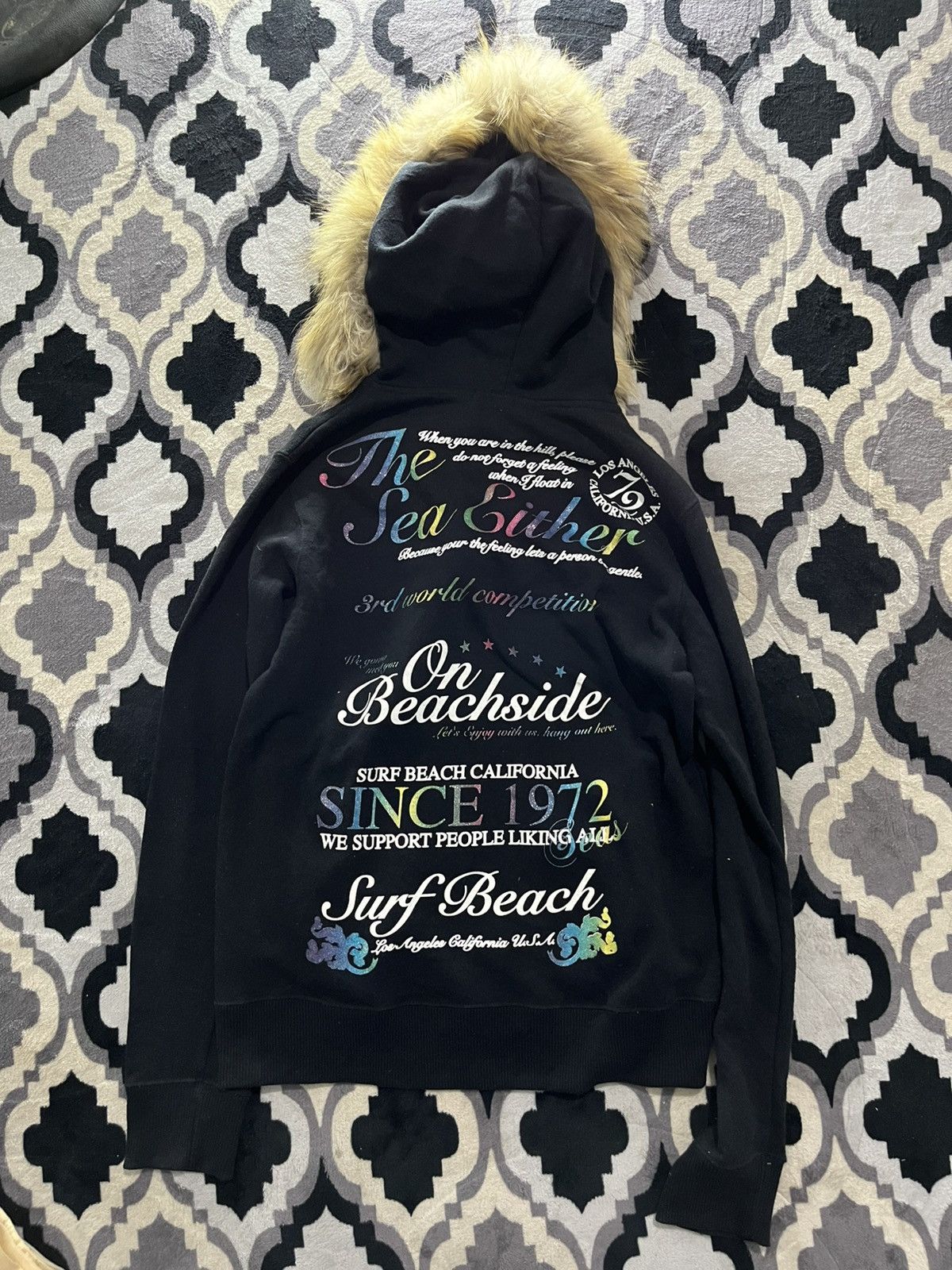 Hysteric Glamour Japanese rude garret poem faux fur hoodie Size US M / EU 48-50 / 2 - 3 Thumbnail