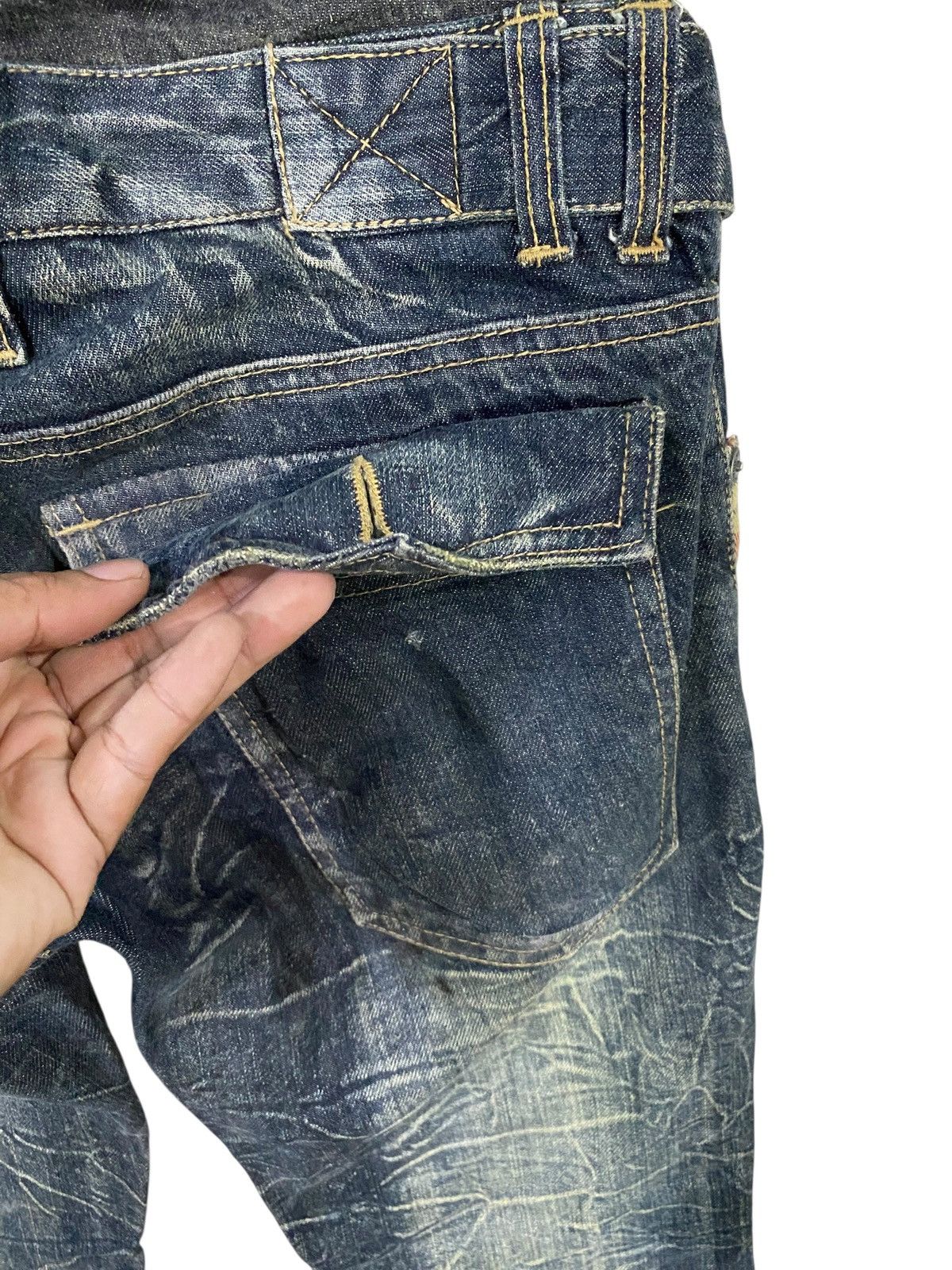 Japanese Brand Japanase brand patina double waist multizip denim pant Size US 31 - 9 Thumbnail