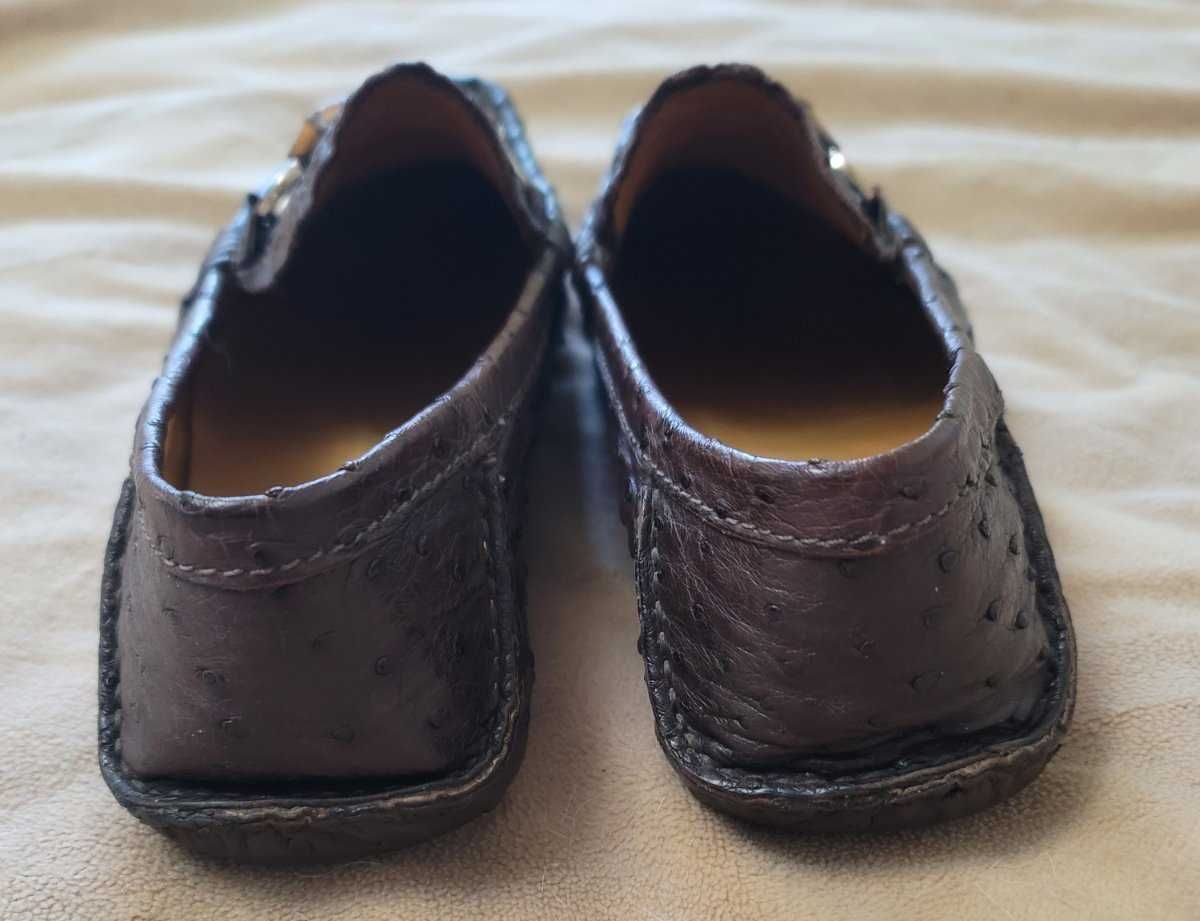 Gucci Gucci Ostrich Leather Loafers Shoes Size US 10 / EU 43 - 5 Thumbnail