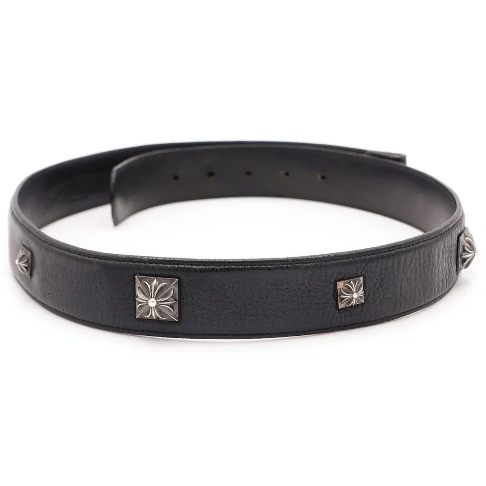 Chrome Hearts 34inch Chrome Hearts PYRAMID LEATHER Belt 1.5 Size ONE SIZE - 2 Thumbnail