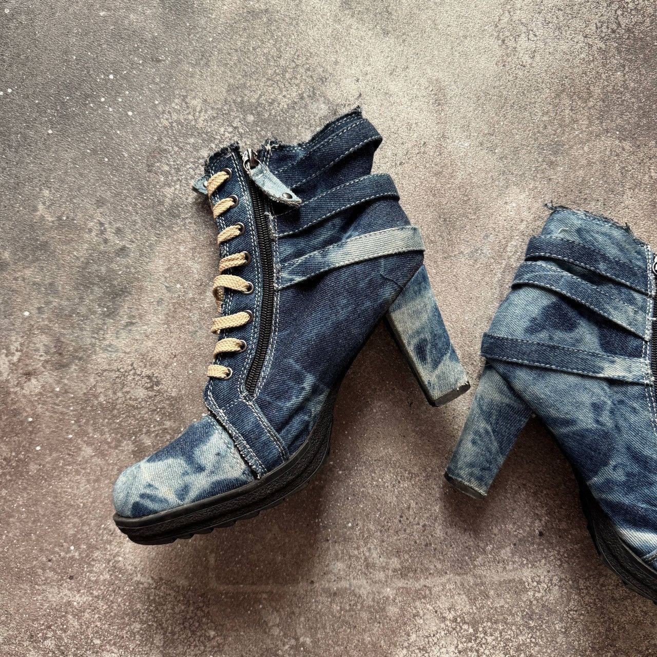 If Six Was Nine Gothicana Vintage Y2K Strap Details Heels Boots Size US 9 / IT 39 - 5 Thumbnail